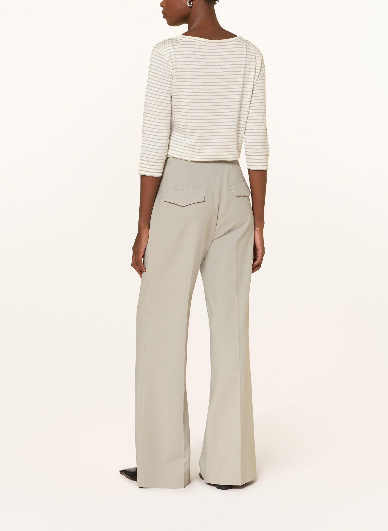 windsor. long-sleeved shirt: LIGHT GRAY / CREAM