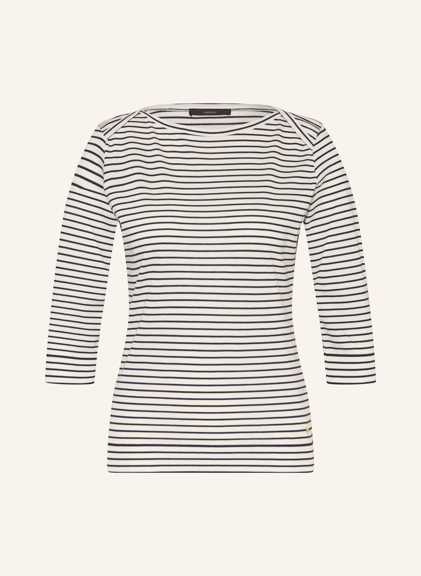 windsor. long-sleeved shirt: DARK BLUE / CREAM