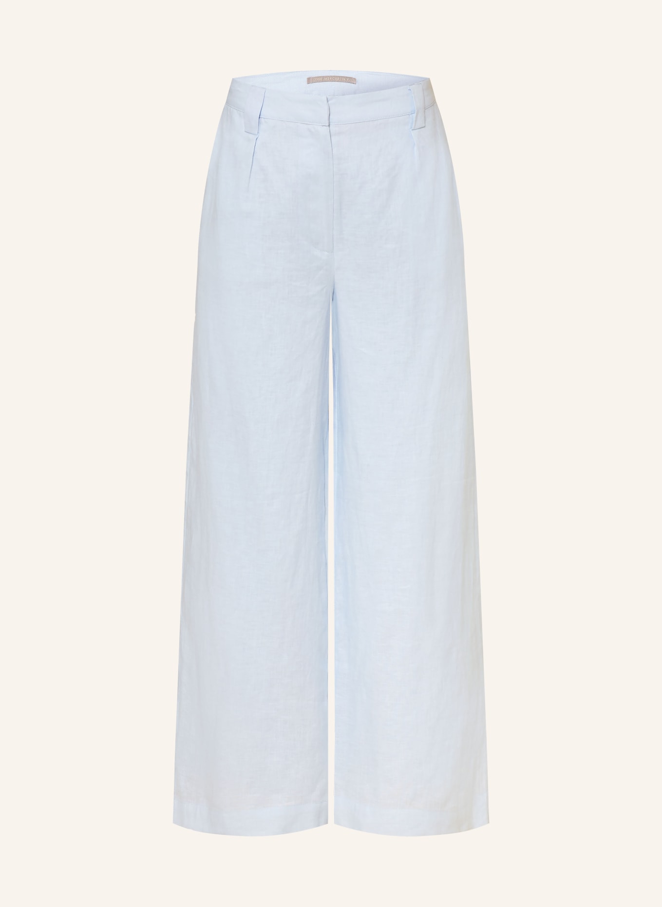 (THE MERCER) N.Y. Linen wide-leg pants: LIGHT BLUE