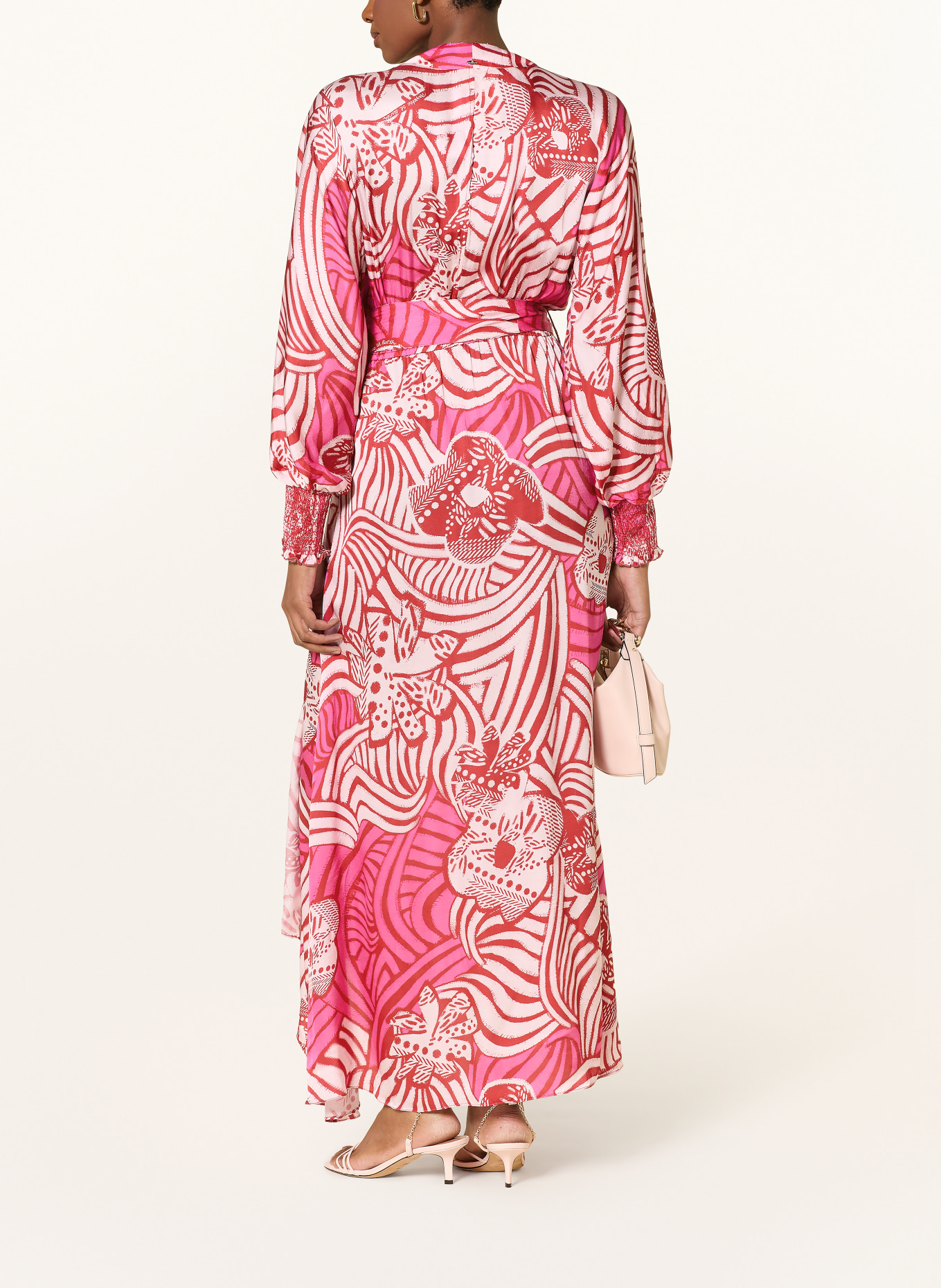 Poupette St Barth KRISTEN beach dress with wrap-around look: FUCHSIA / ROSE / PINK