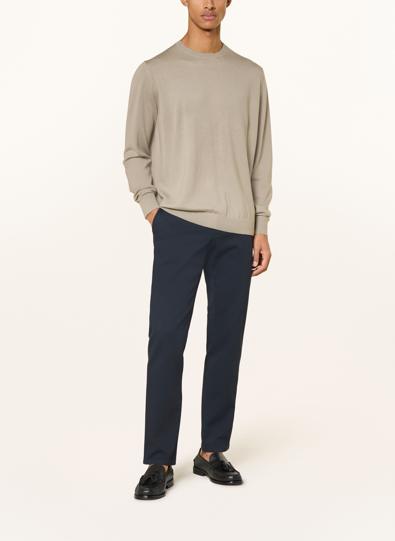 STROKESMAN'S Svetr z merino vlny: KHAKI