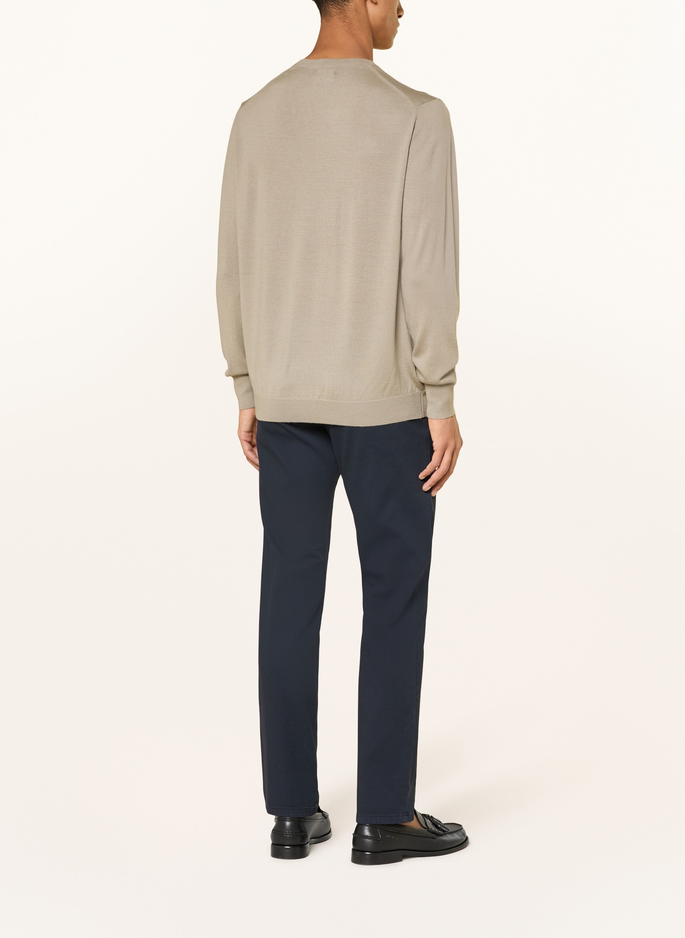 STROKESMAN'S Svetr z merino vlny: KHAKI