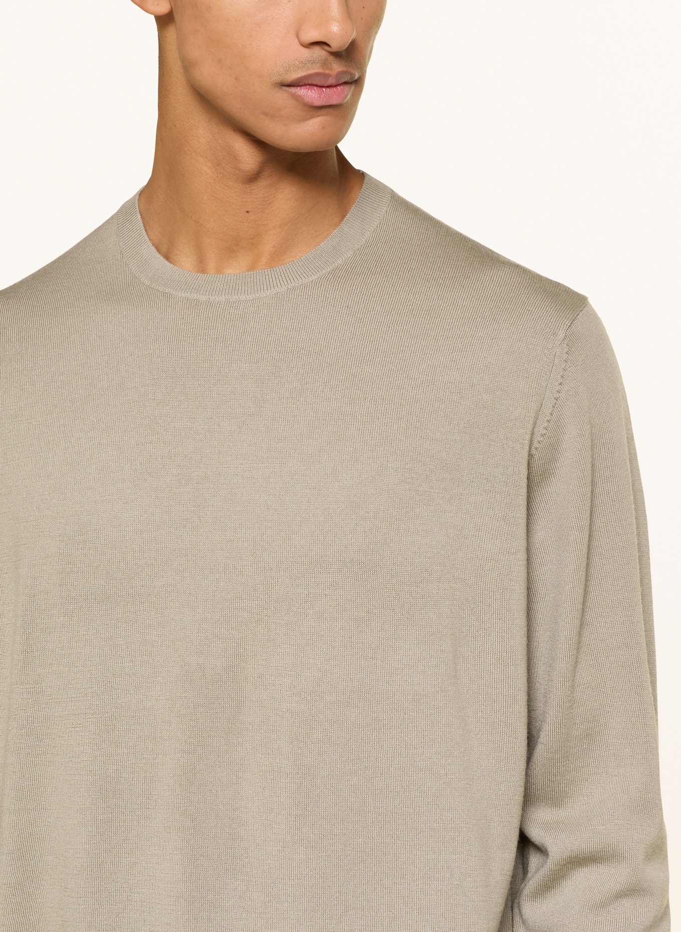 STROKESMAN'S Svetr z merino vlny: KHAKI