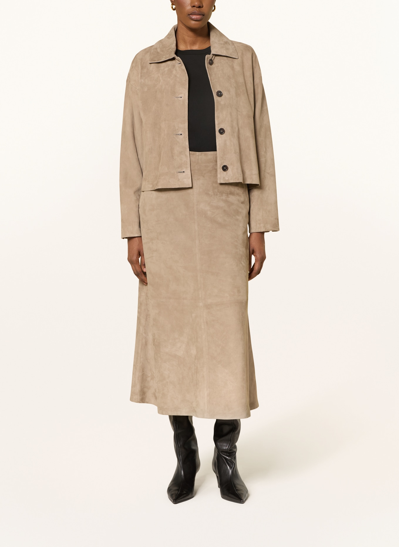 windsor. leather jacket: TAUPE