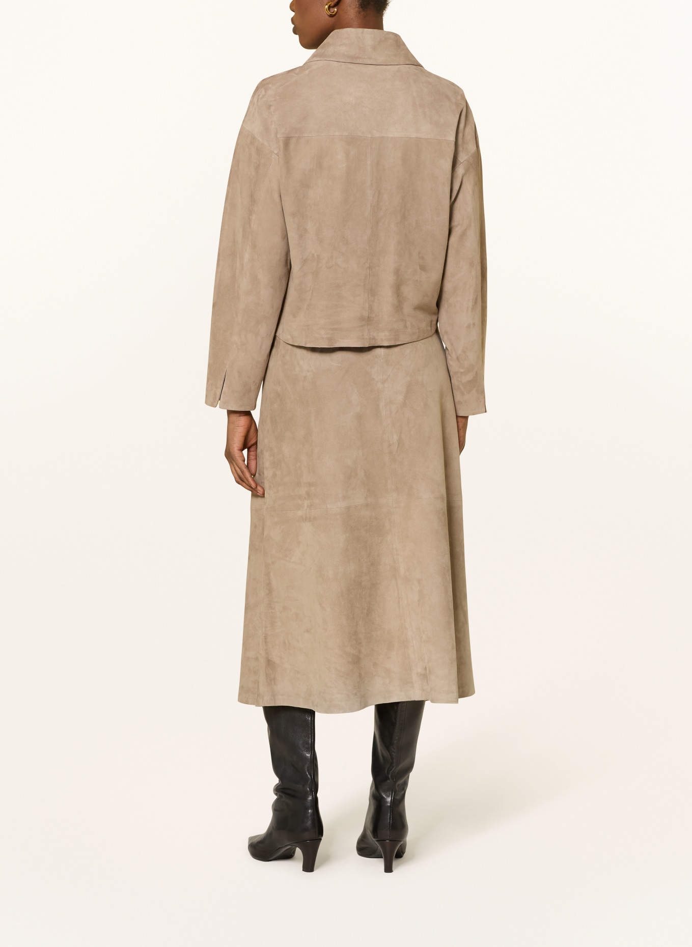 windsor. leather jacket: TAUPE