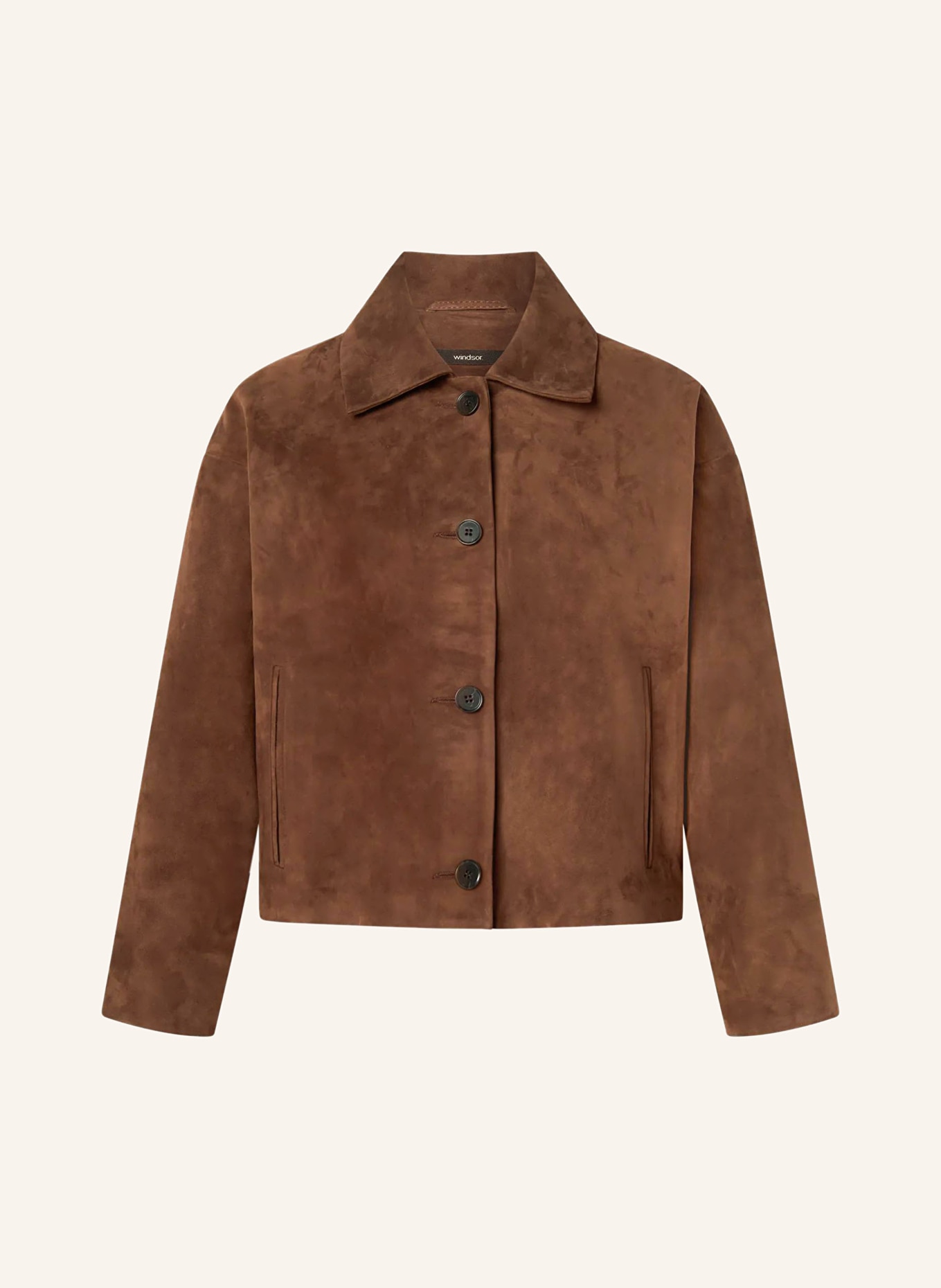 windsor. kurtka skórzana: BRĄZOWY