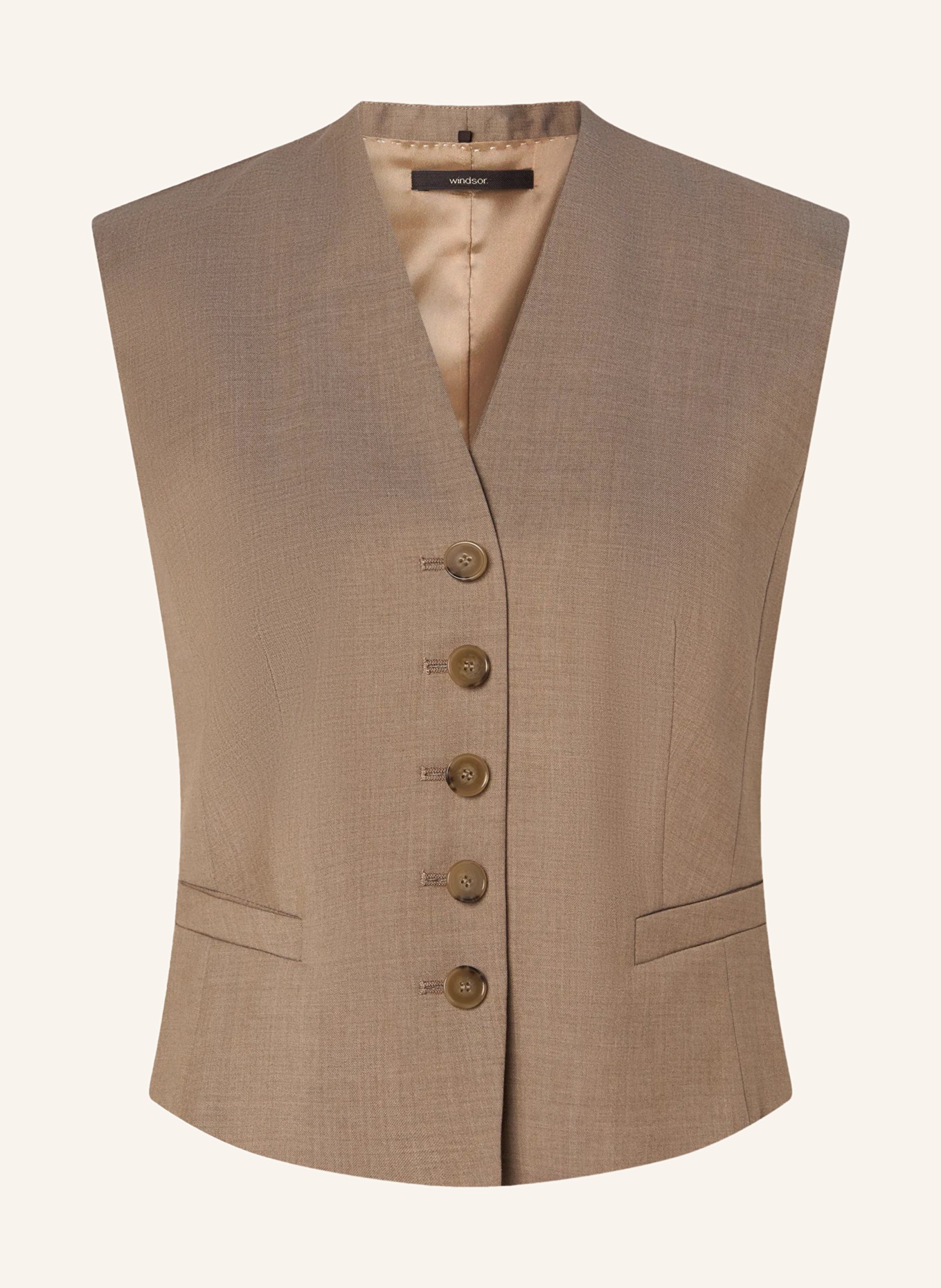 windsor. blazer vest: LIGHT BROWN