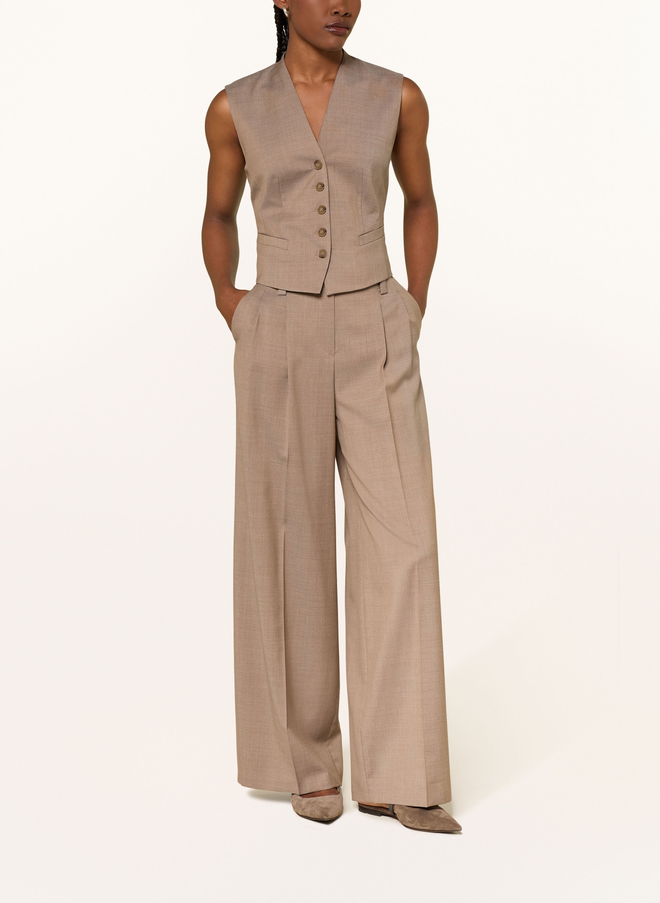 windsor. blazer vest: LIGHT BROWN