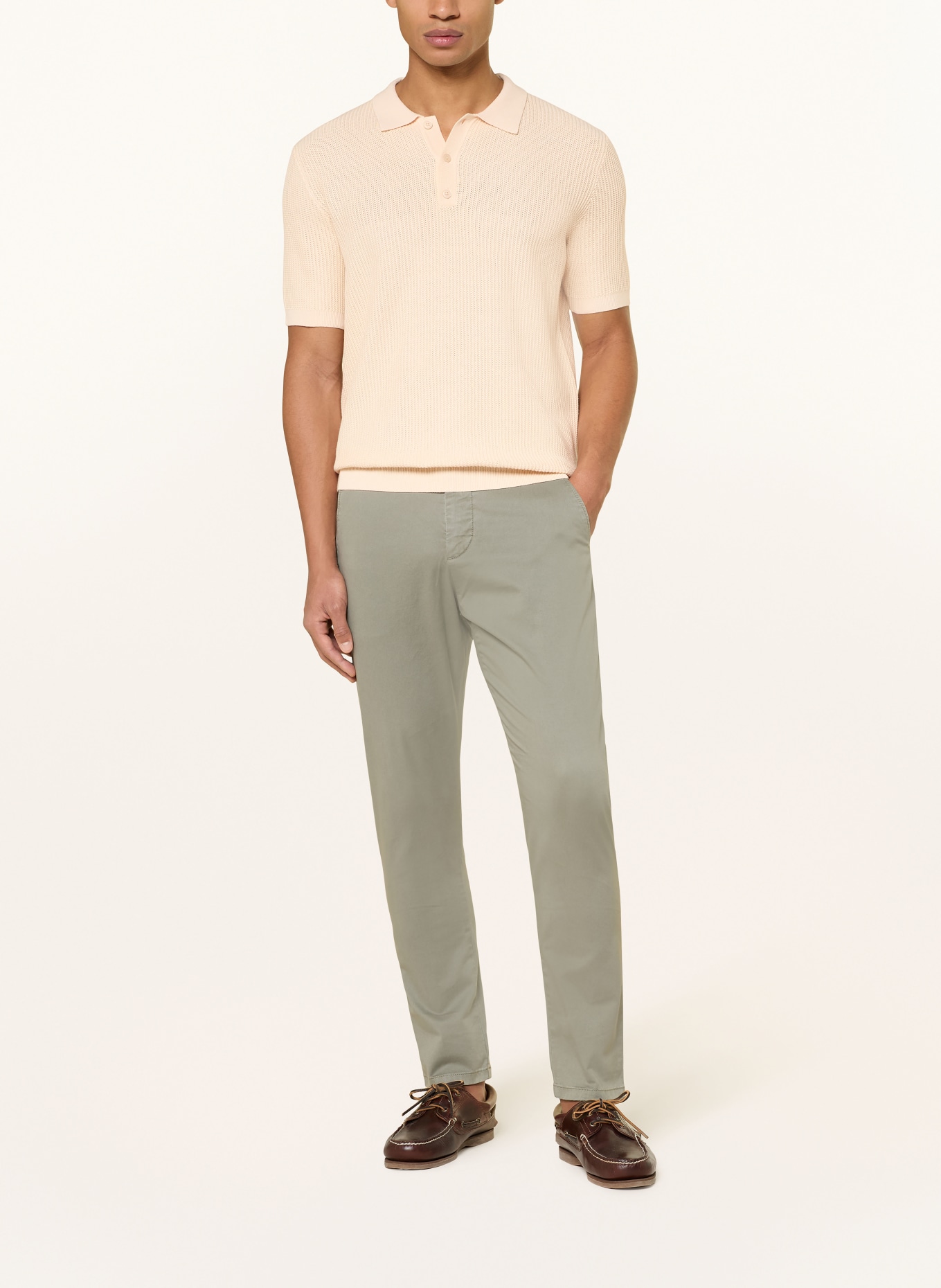 PAUL Strick-Poloshirt: ECRU