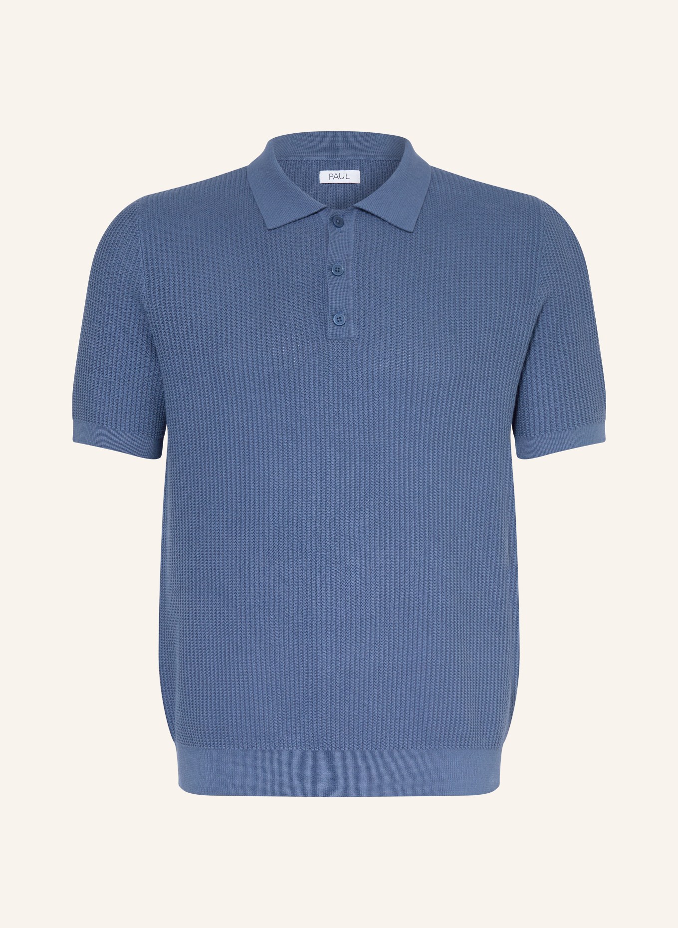 PAUL Strick-Poloshirt: BLAU