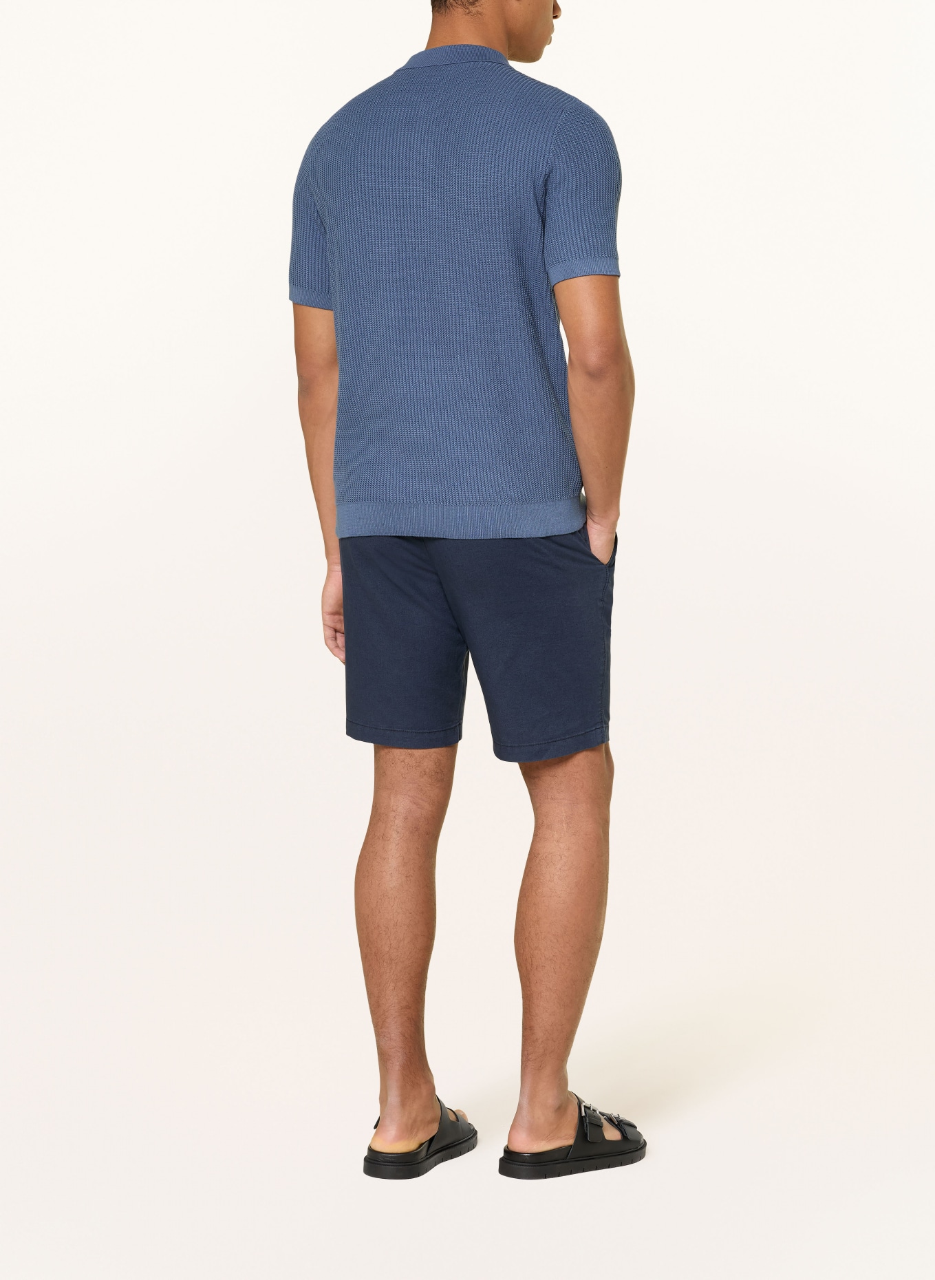 PAUL Strick-Poloshirt: BLAU