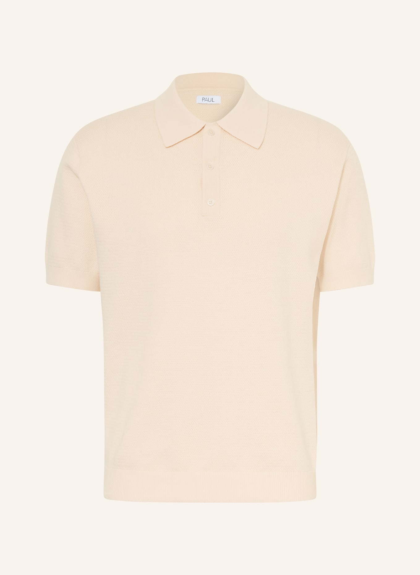 PAUL Dzianinowa koszulka polo: KREMOWY
