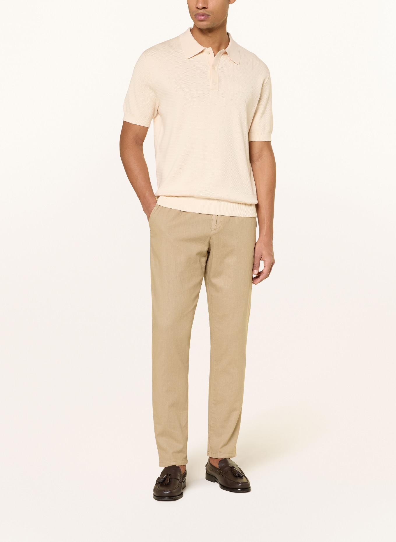 PAUL Dzianinowa koszulka polo: KREMOWY
