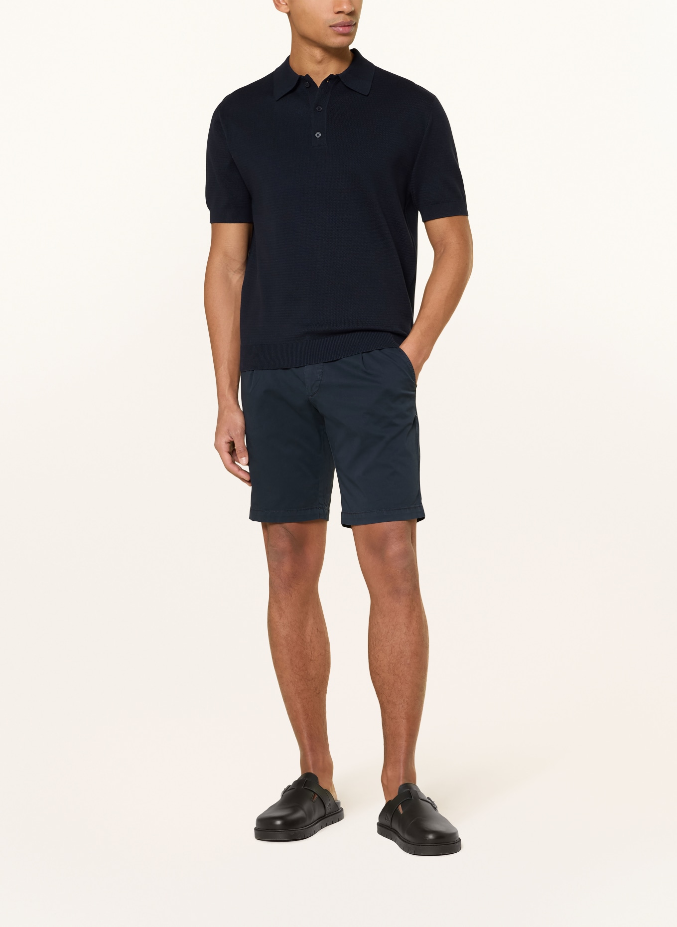 PAUL Dzianinowa koszulka polo: GRANATOWY