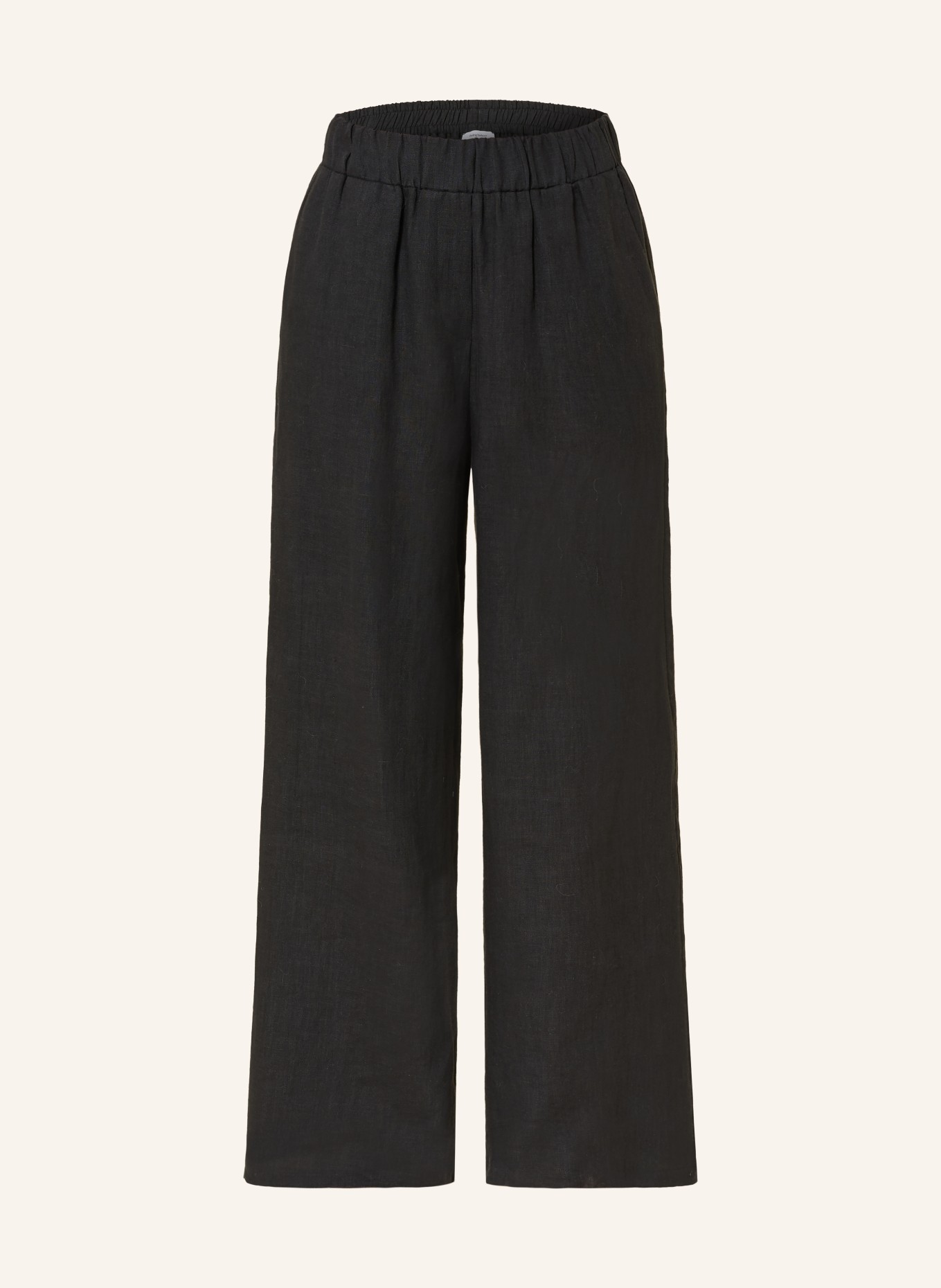 darling harbour linen pants: BLACK