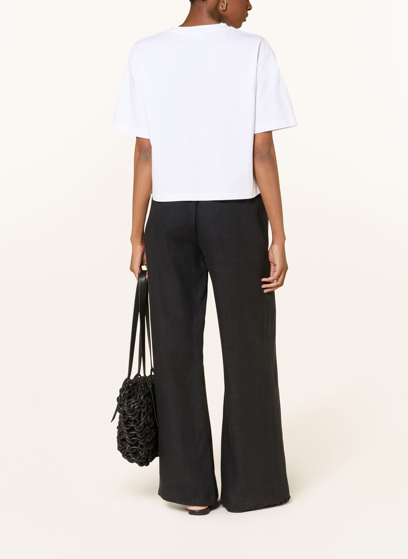 darling harbour linen pants: BLACK