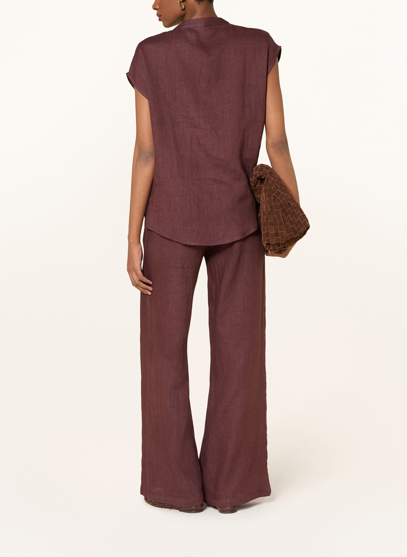 darling harbour linen pants: PLUM
