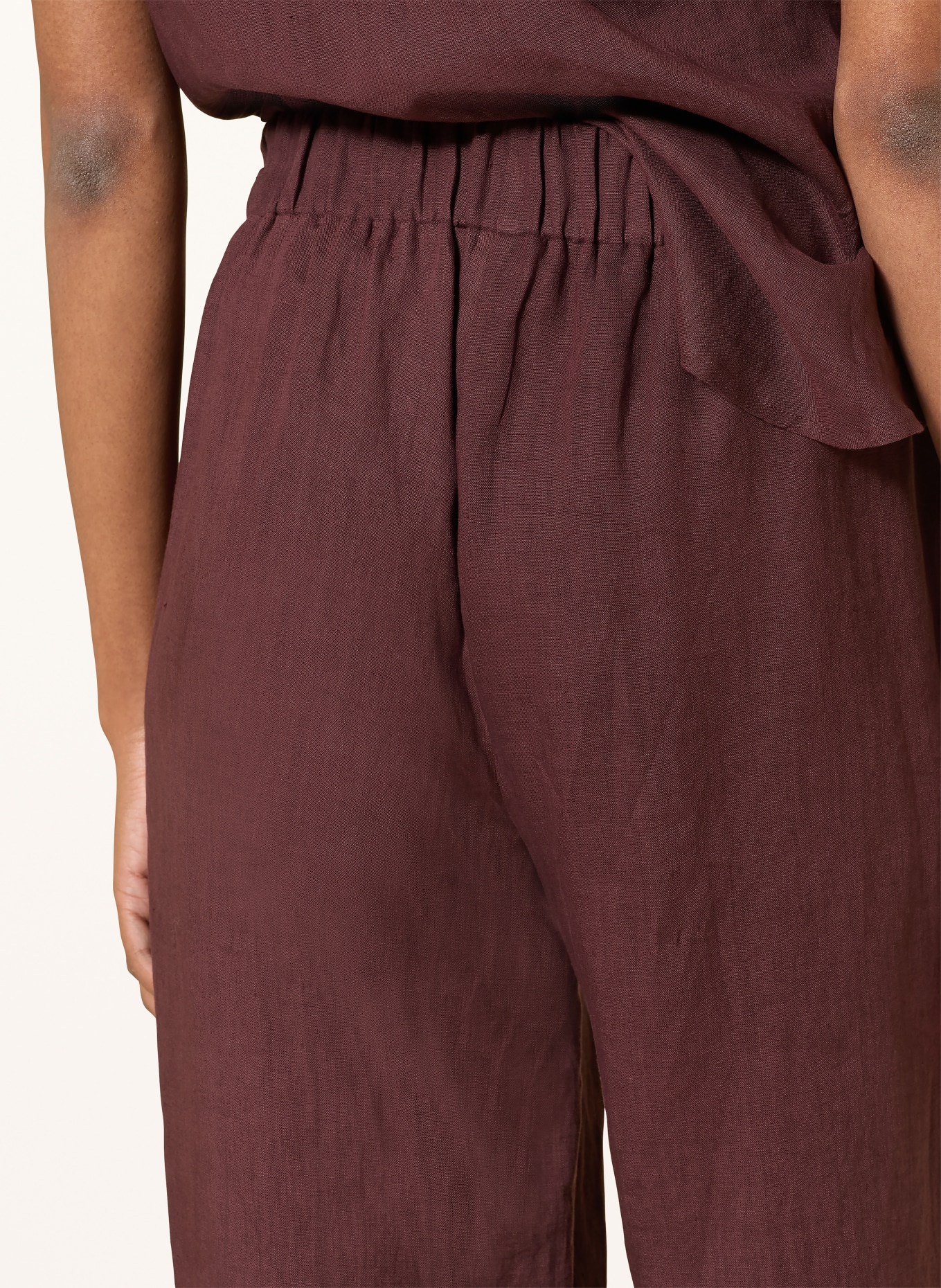 darling harbour linen pants: PLUM
