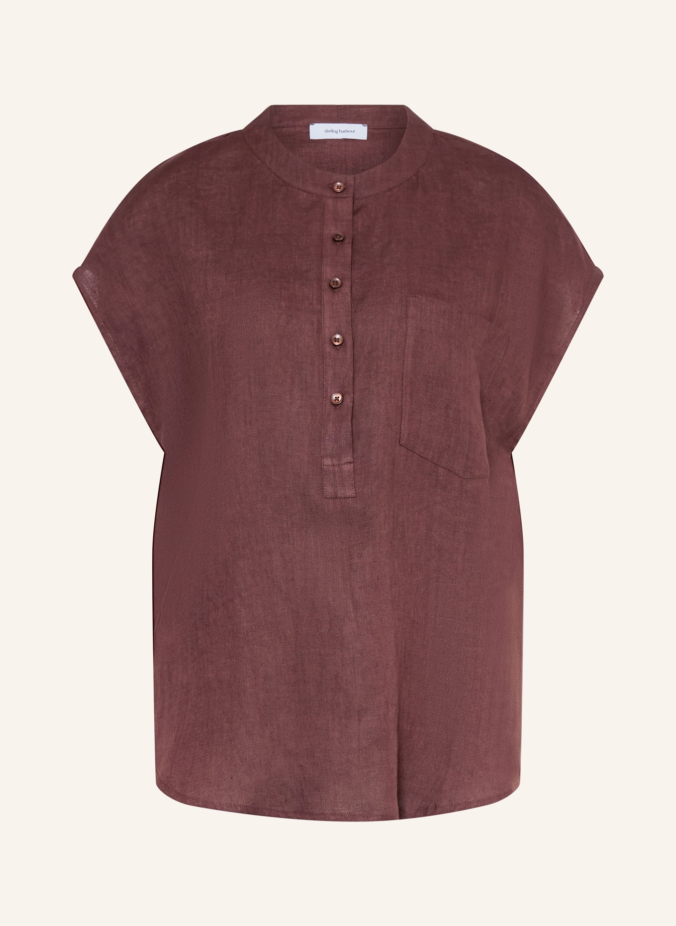 darling harbour Linen blouse shirt: PLUM