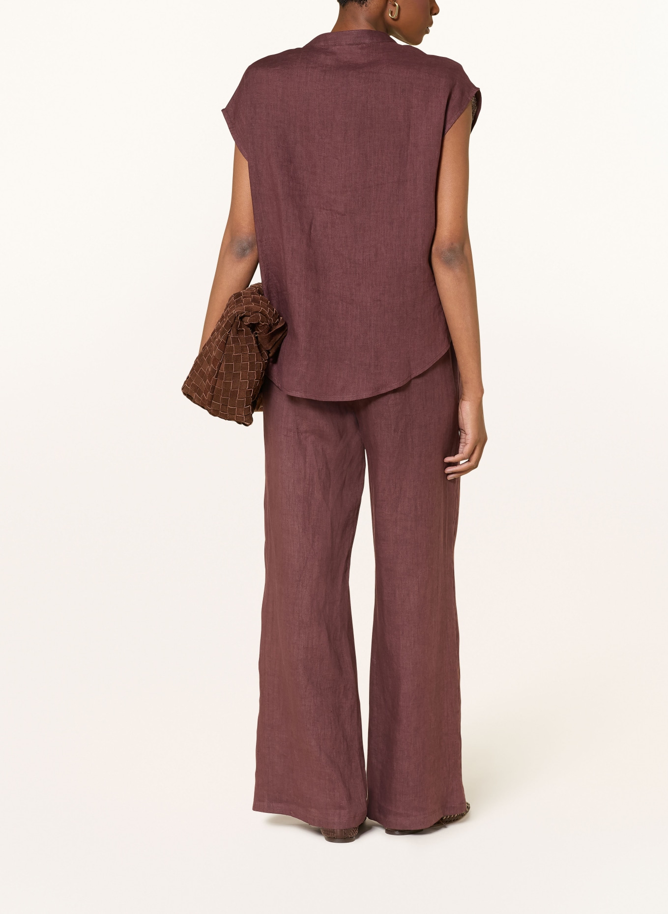 darling harbour Linen blouse shirt: PLUM
