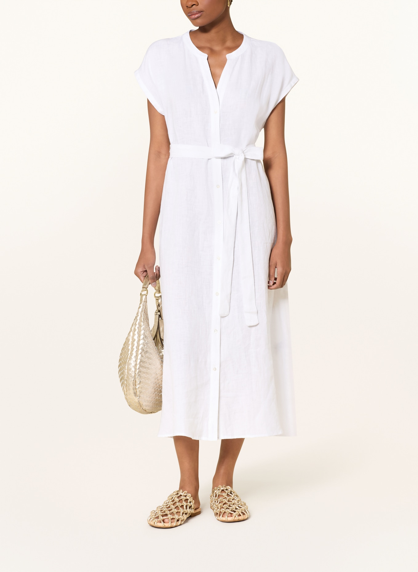 darling harbour Leinenkleid: WHITE