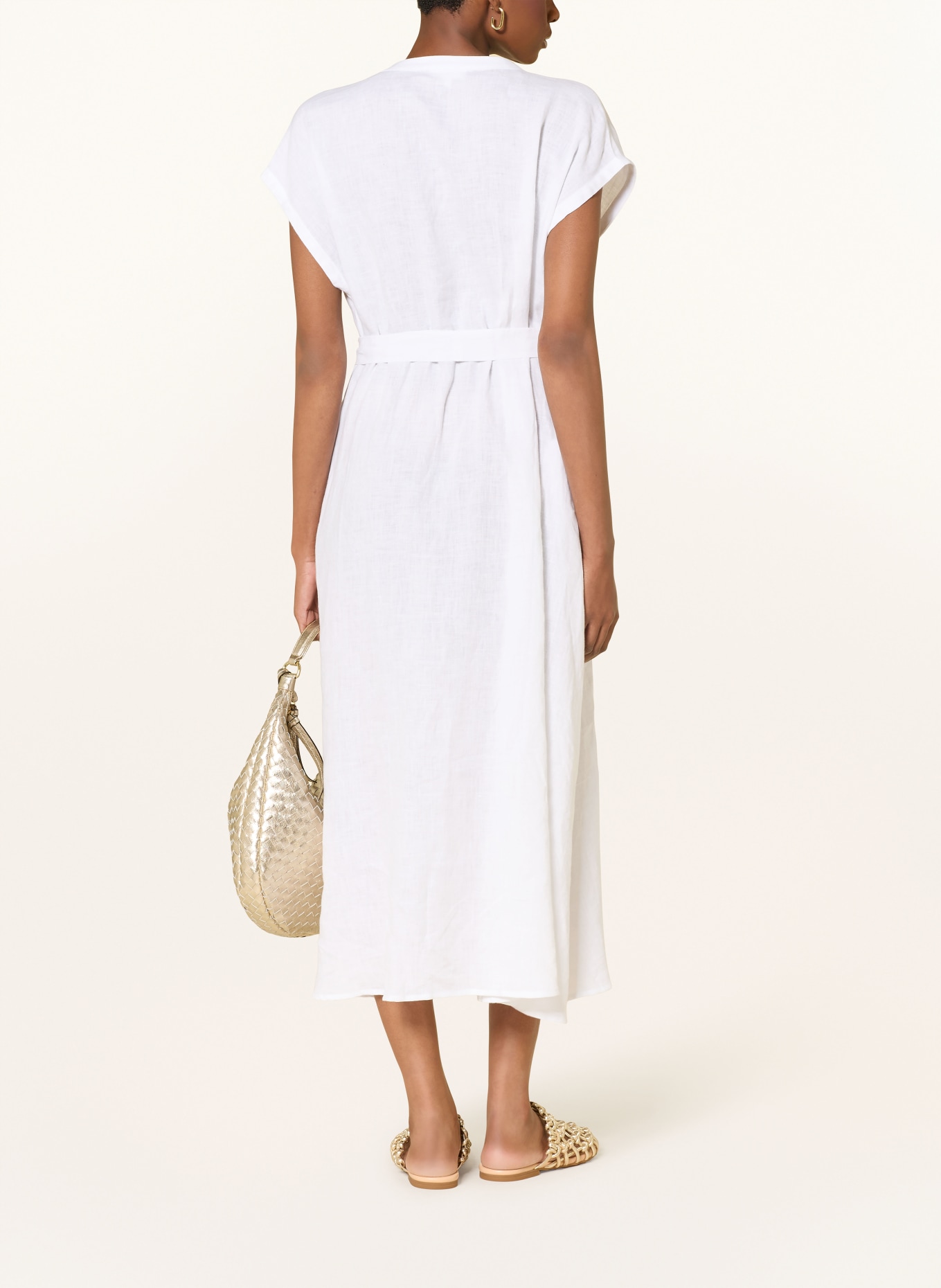 darling harbour Leinenkleid: WHITE