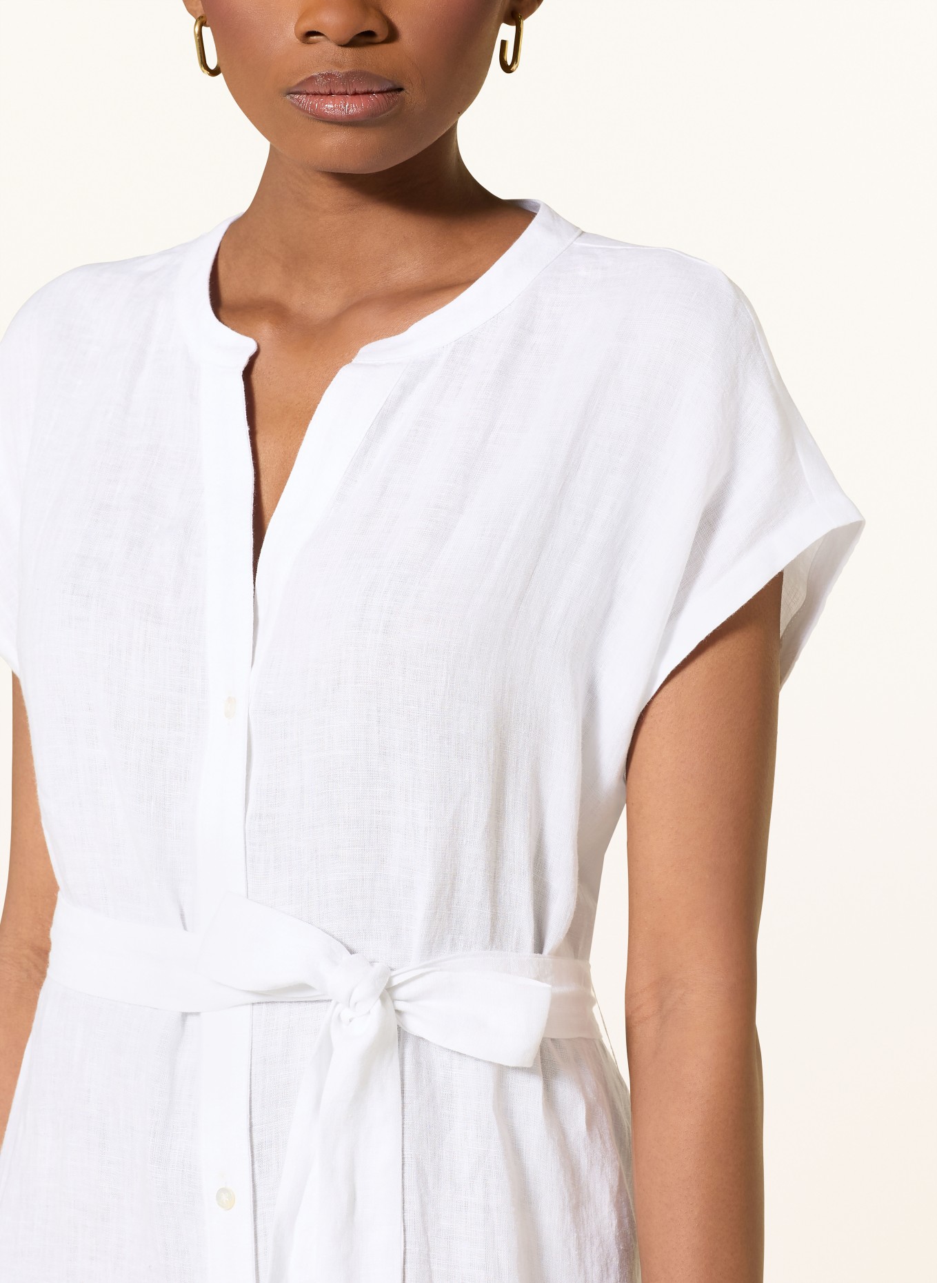 darling harbour Leinenkleid: WHITE