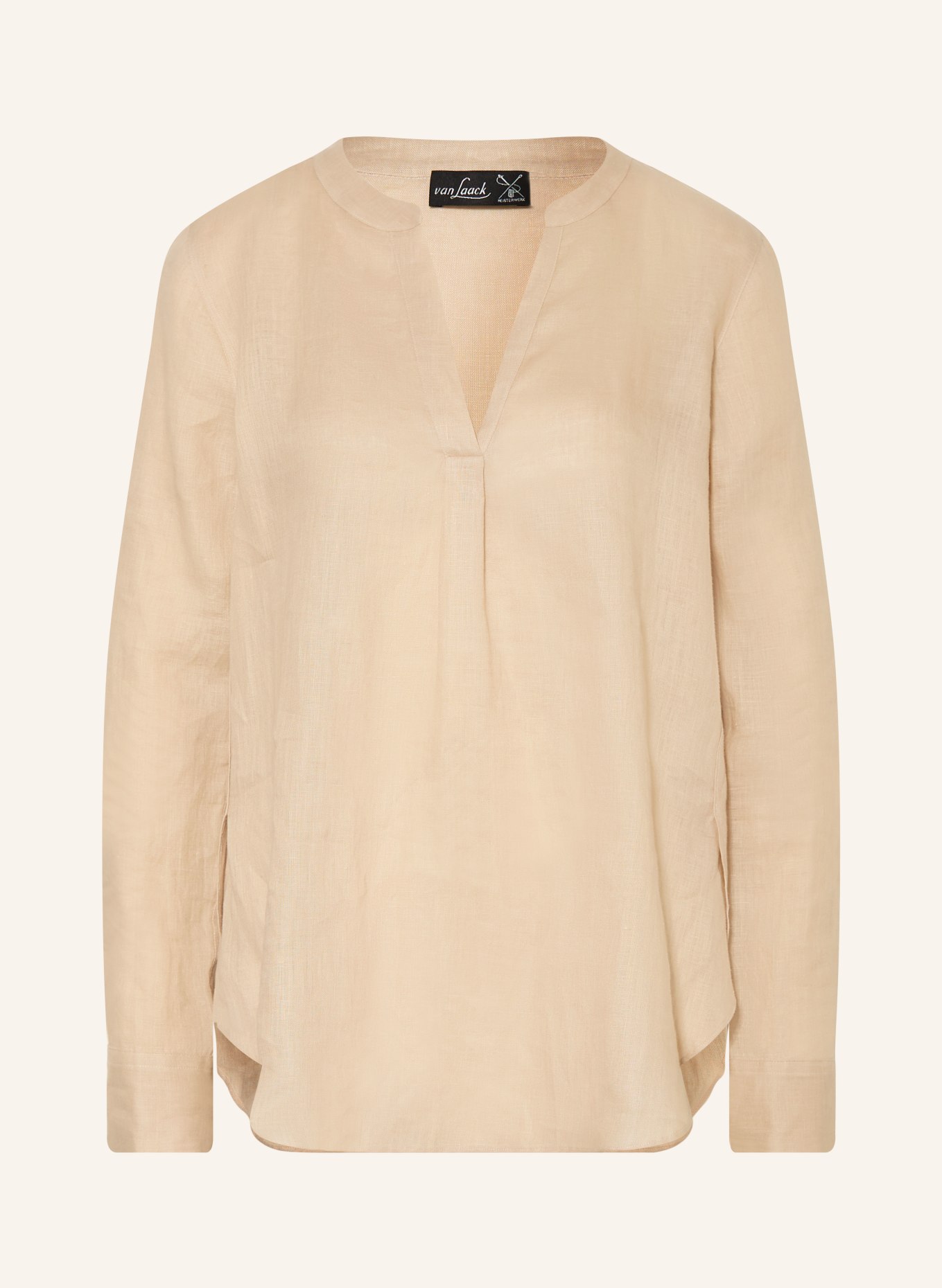 van Laack VL-PONNY-BR linen blouse shirt: BEIGE