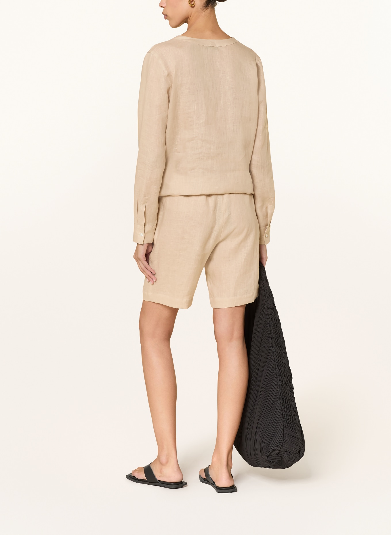 van Laack VL-PONNY-BR linen blouse shirt: BEIGE