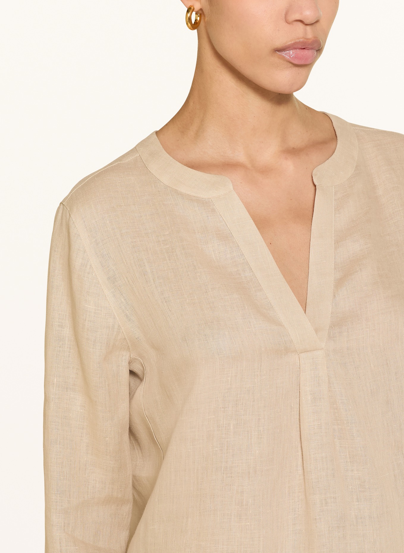 van Laack VL-PONNY-BR linen blouse shirt: BEIGE