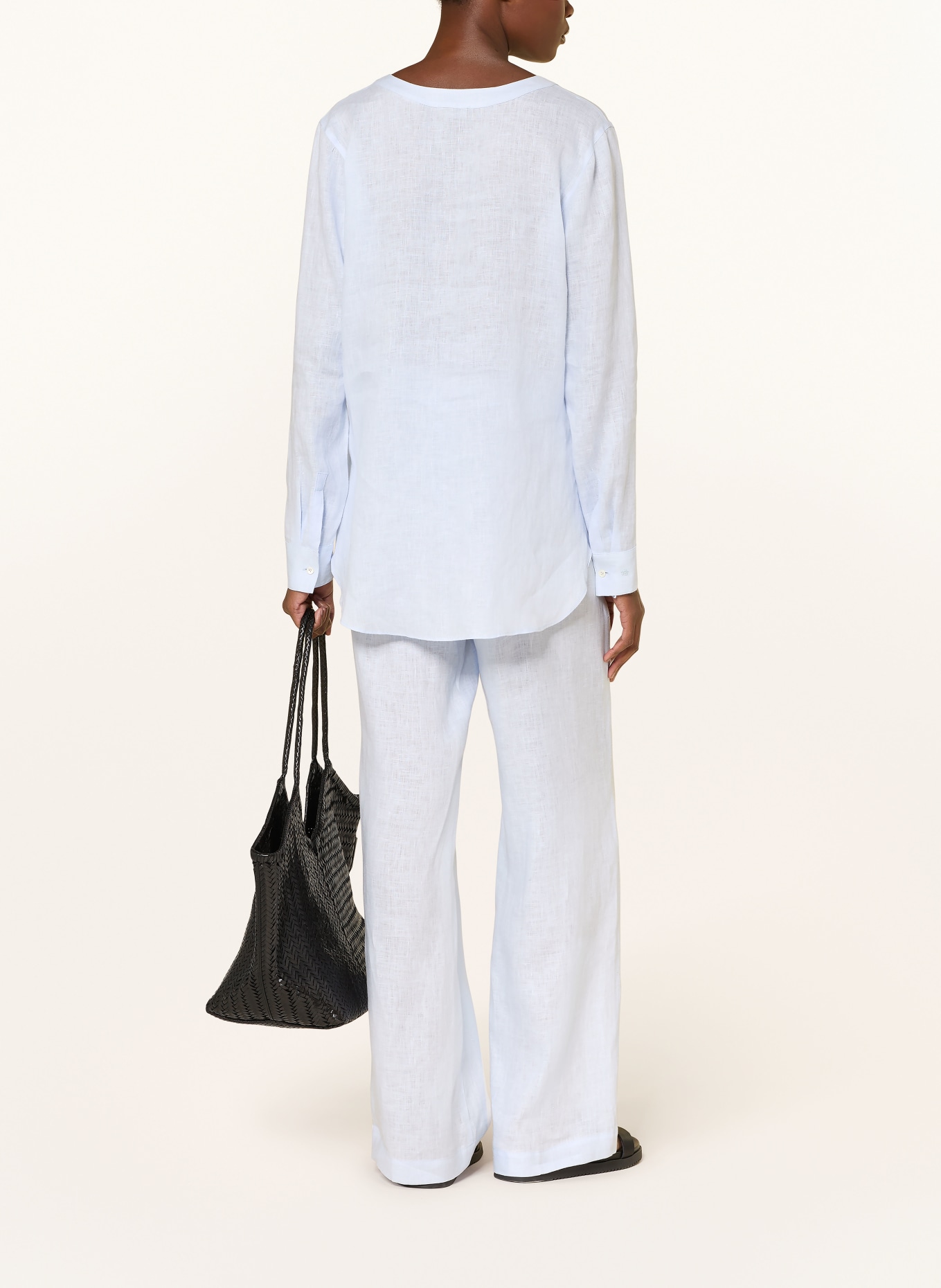 van Laack Blusenshirt VL-PONNY-BR aus Leinen: HELLBLAU