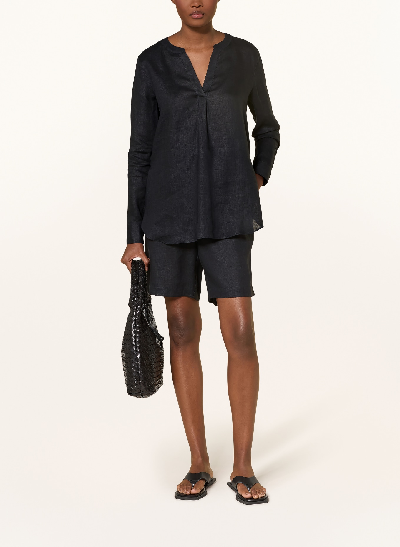 van Laack Bluzka VL-PONNY-BR z lnu: GRANATOWY