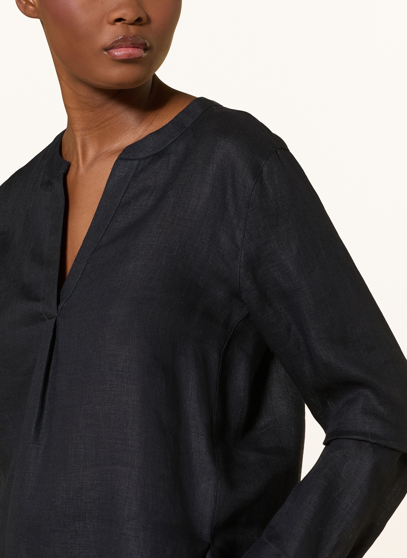 van Laack Bluzka VL-PONNY-BR z lnu: GRANATOWY