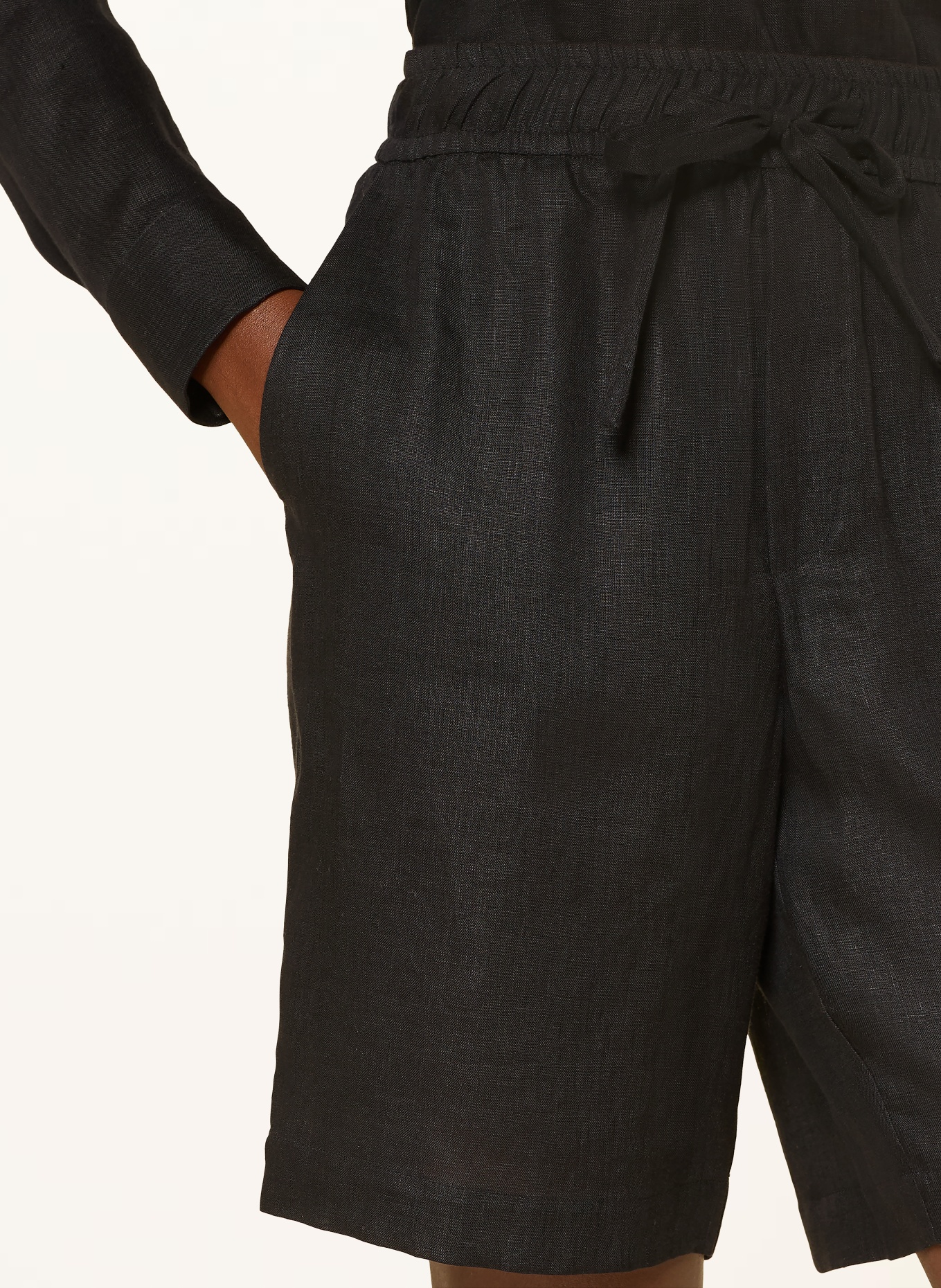 van Laack Leinenshorts VL-HELEAS-BR: SCHWARZ