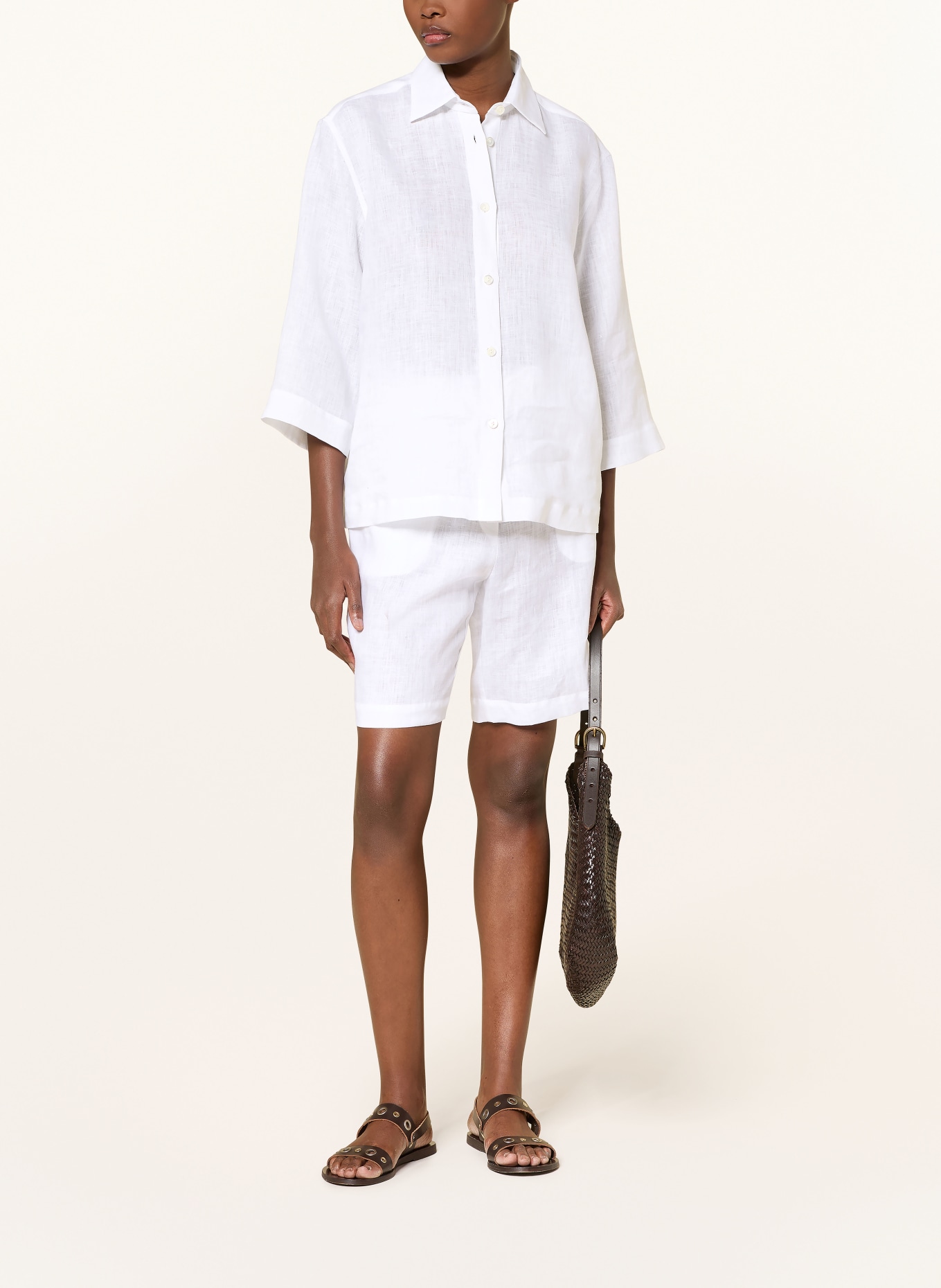 van Laack Hemdbluse VL-BANIS-BRO mit 3/4-Arm: WEISS