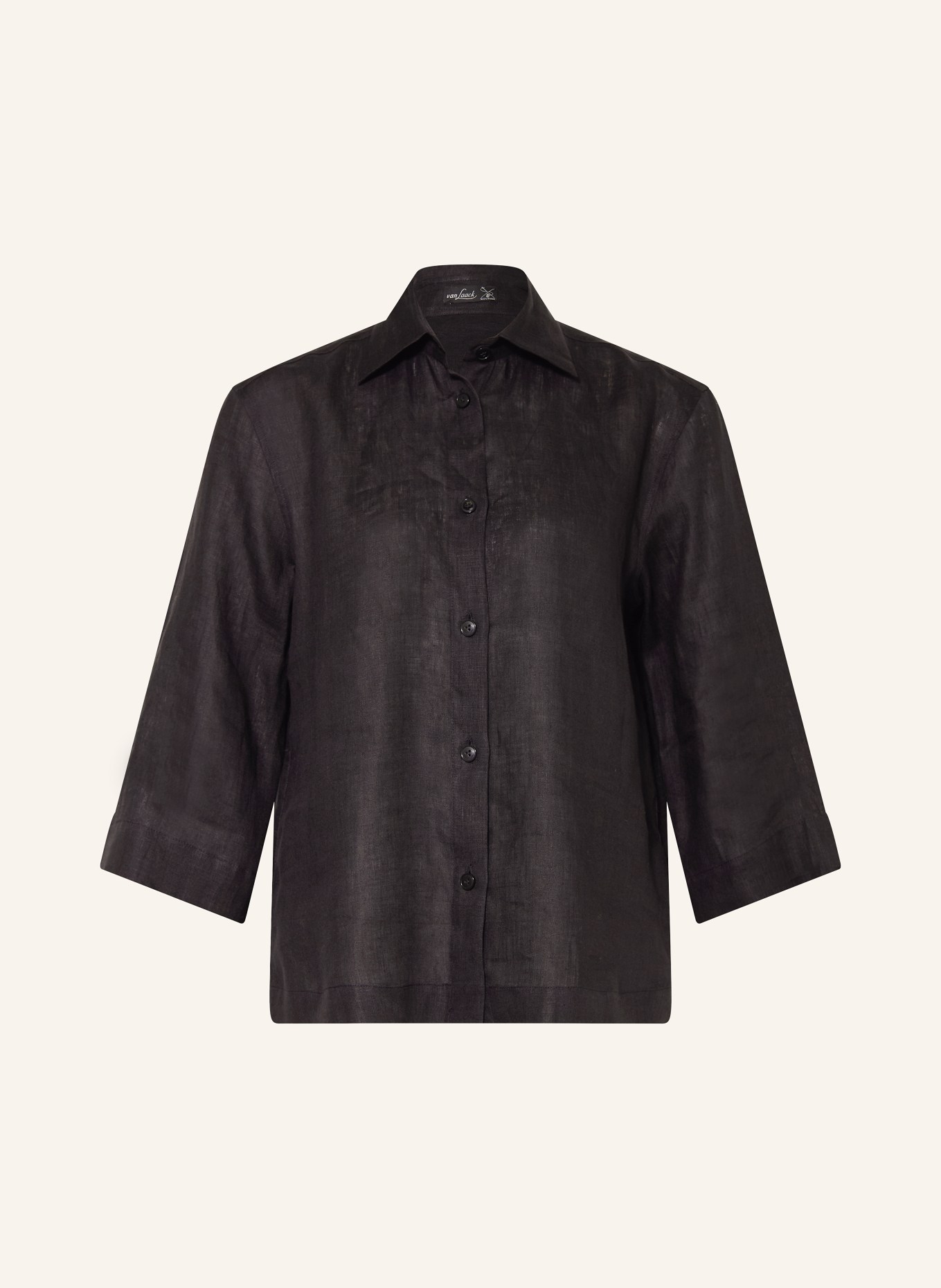 van Laack VL-BANIS-BRO shirt blouse with 3/4 sleeves: BLACK