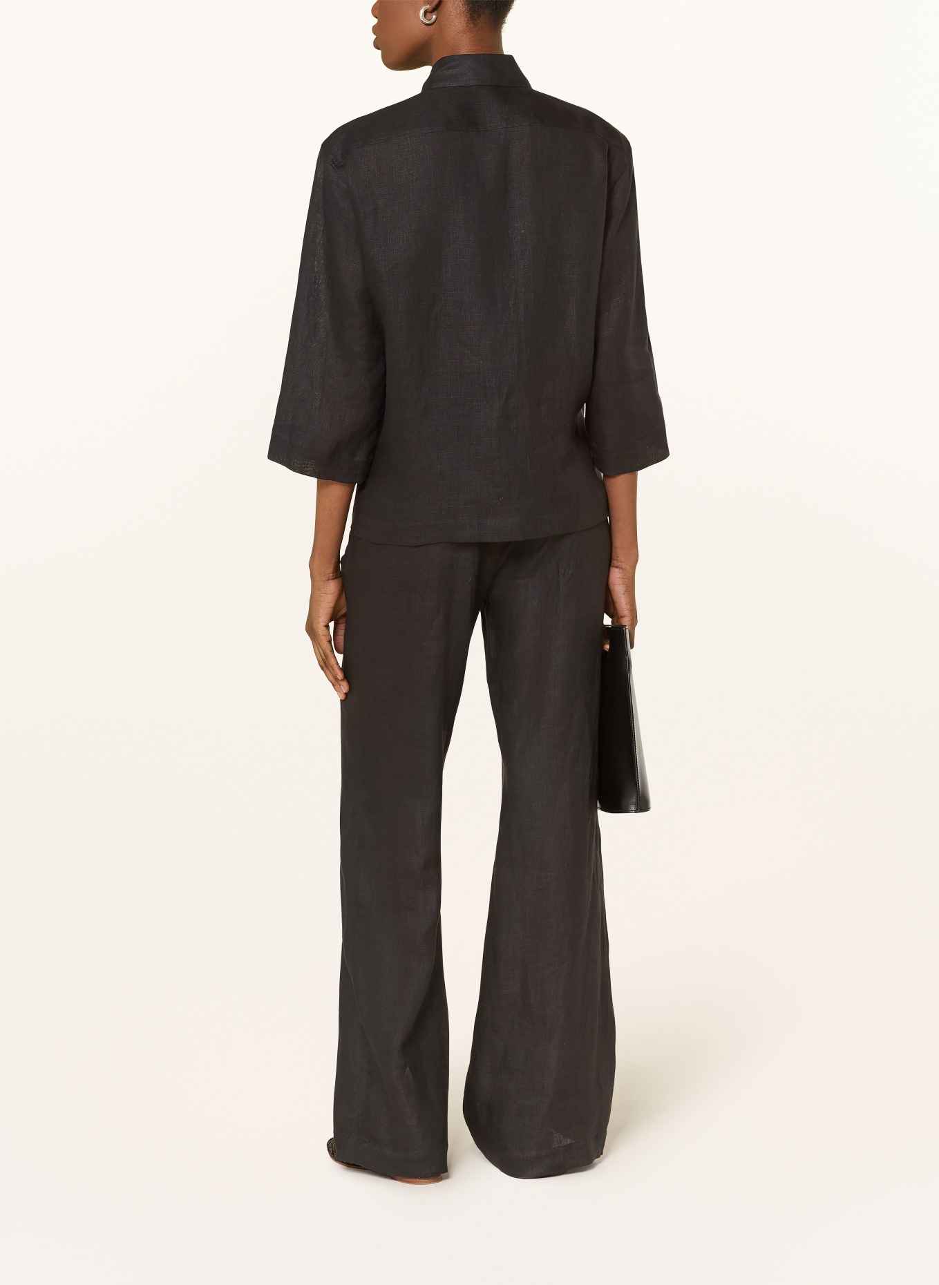 van Laack VL-BANIS-BRO shirt blouse with 3/4 sleeves: BLACK