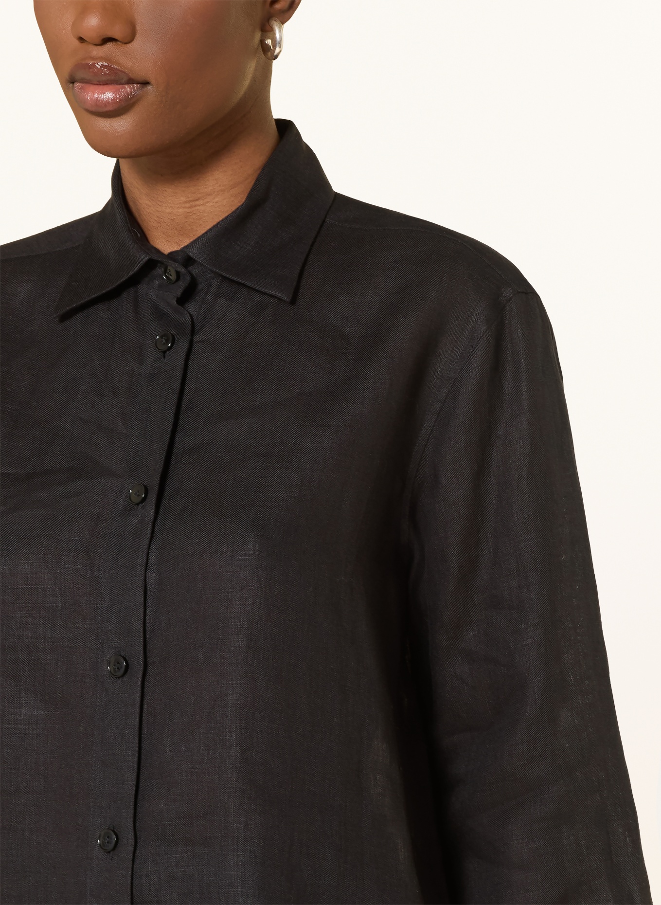 van Laack VL-BANIS-BRO shirt blouse with 3/4 sleeves: BLACK