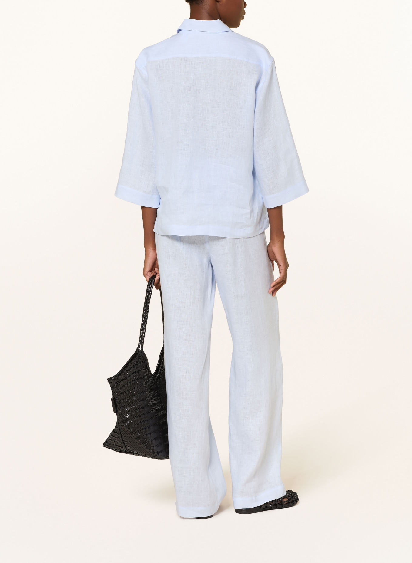 van Laack Hemdbluse VL-BANIS-BRO mit 3/4-Arm: HELLBLAU