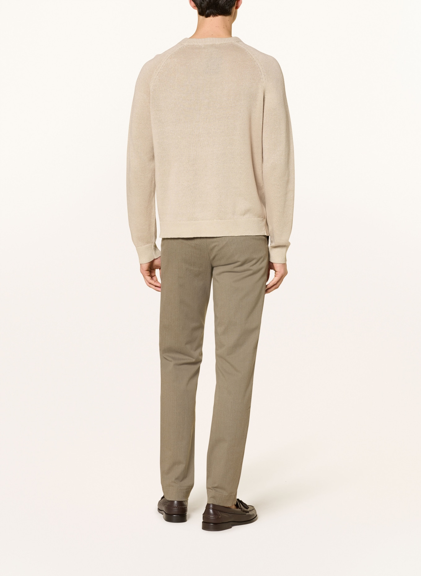 STROKESMAN'S Pullover mit Leinen: BEIGE