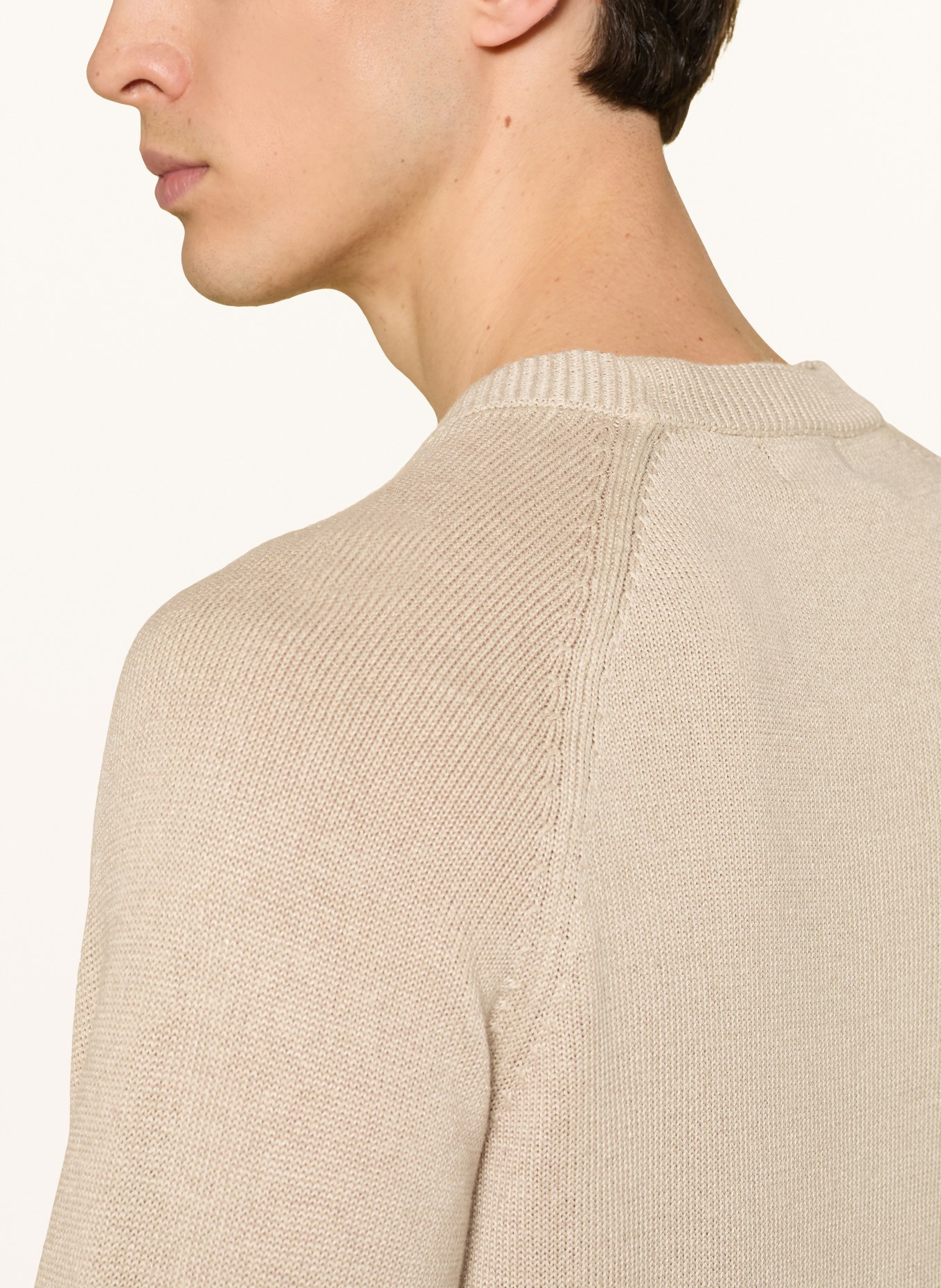 STROKESMAN'S Pullover mit Leinen: BEIGE