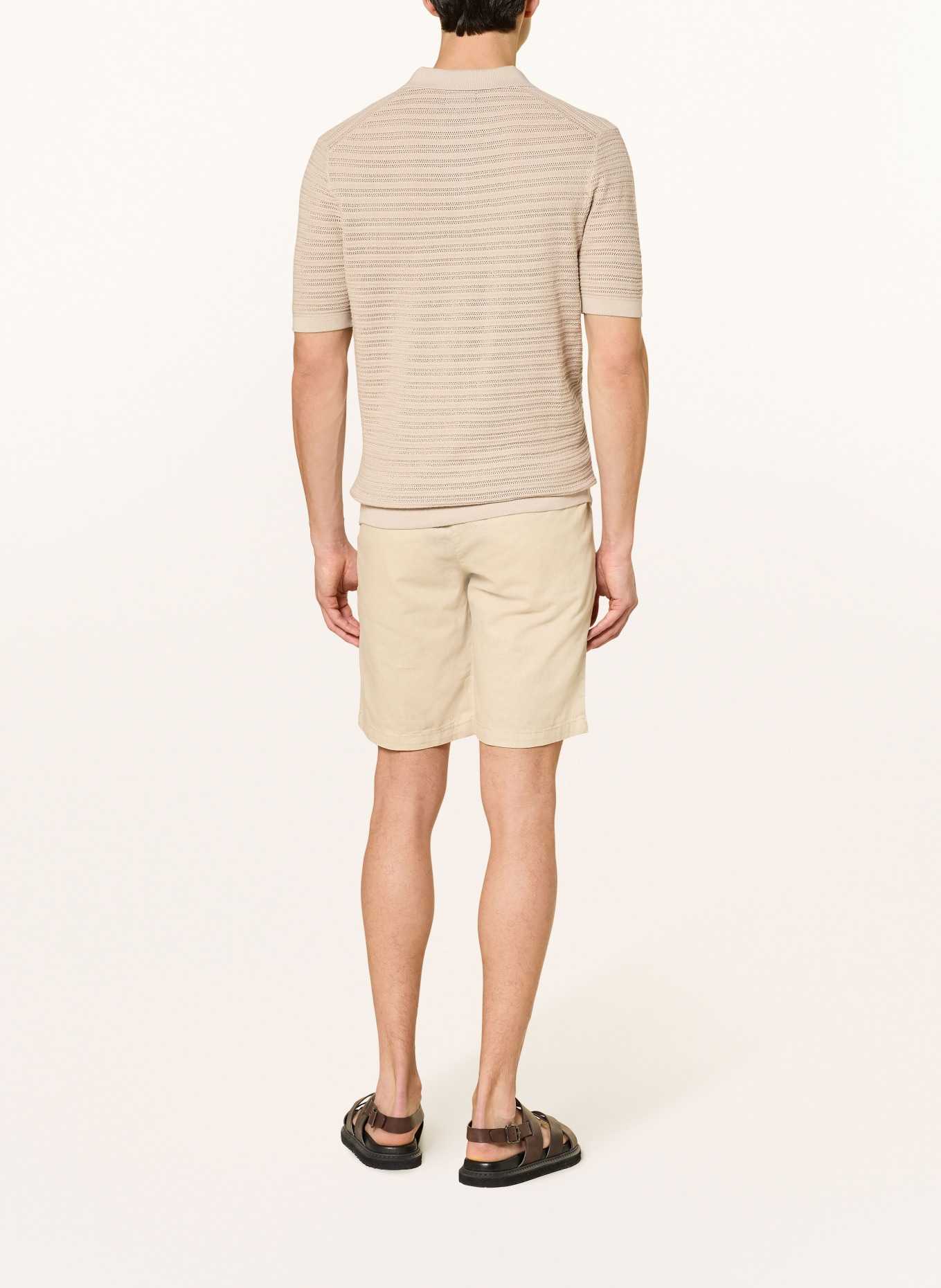 STROKESMAN'S Strick-Poloshirt: BEIGE