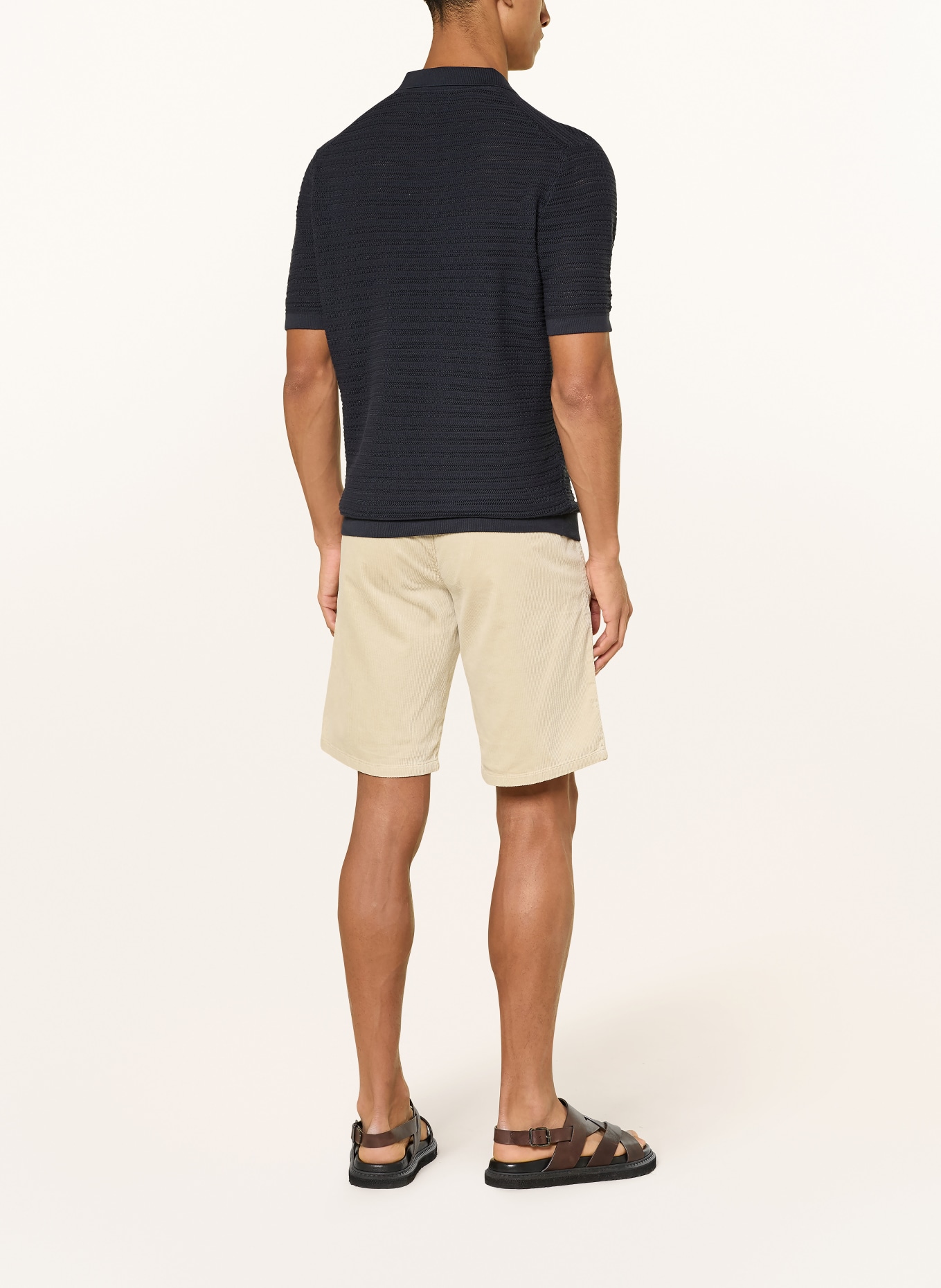 STROKESMAN'S knitted polo shirt: DARK BLUE