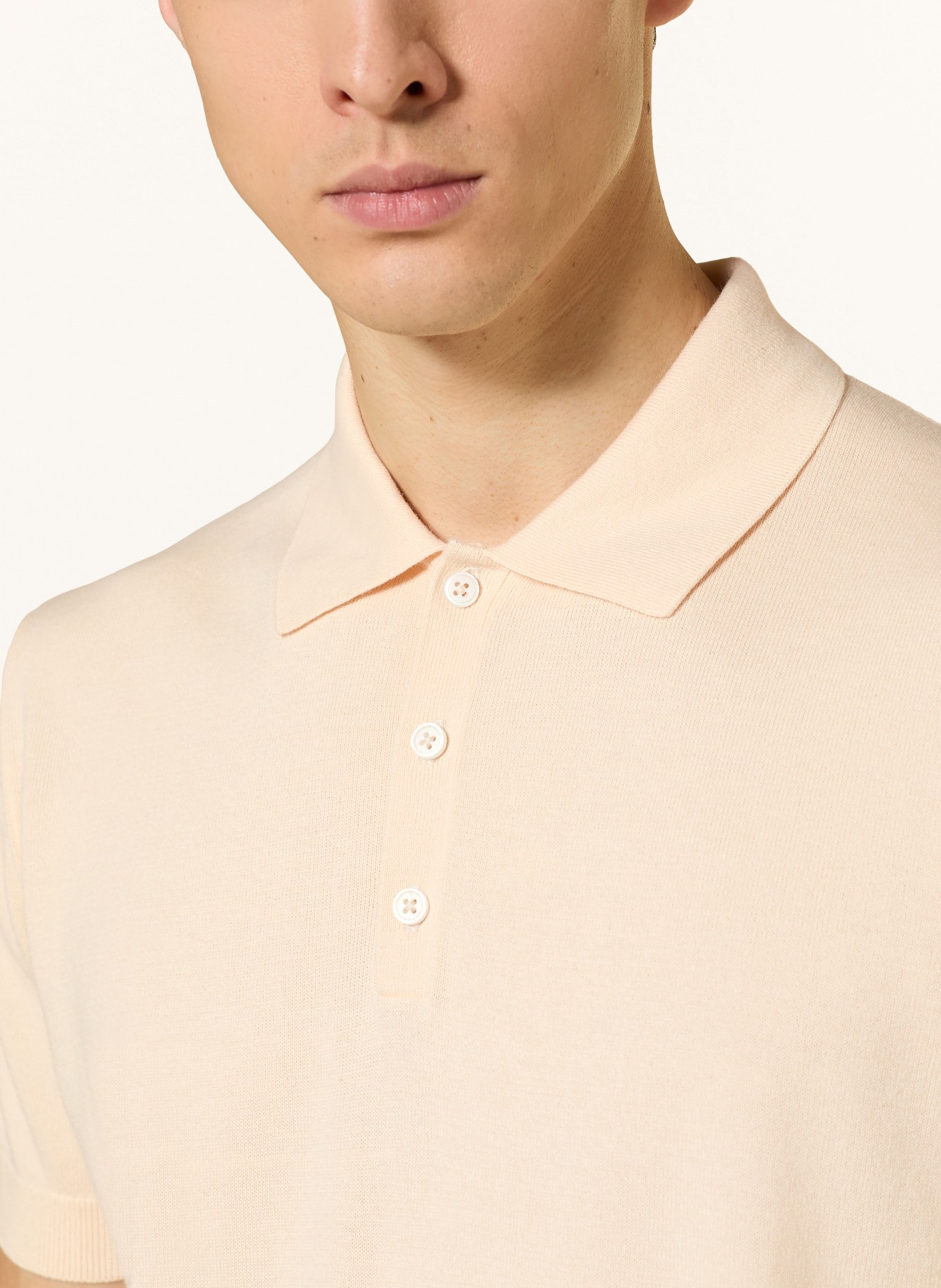 STROKESMAN'S Strick-Poloshirt: HELLORANGE