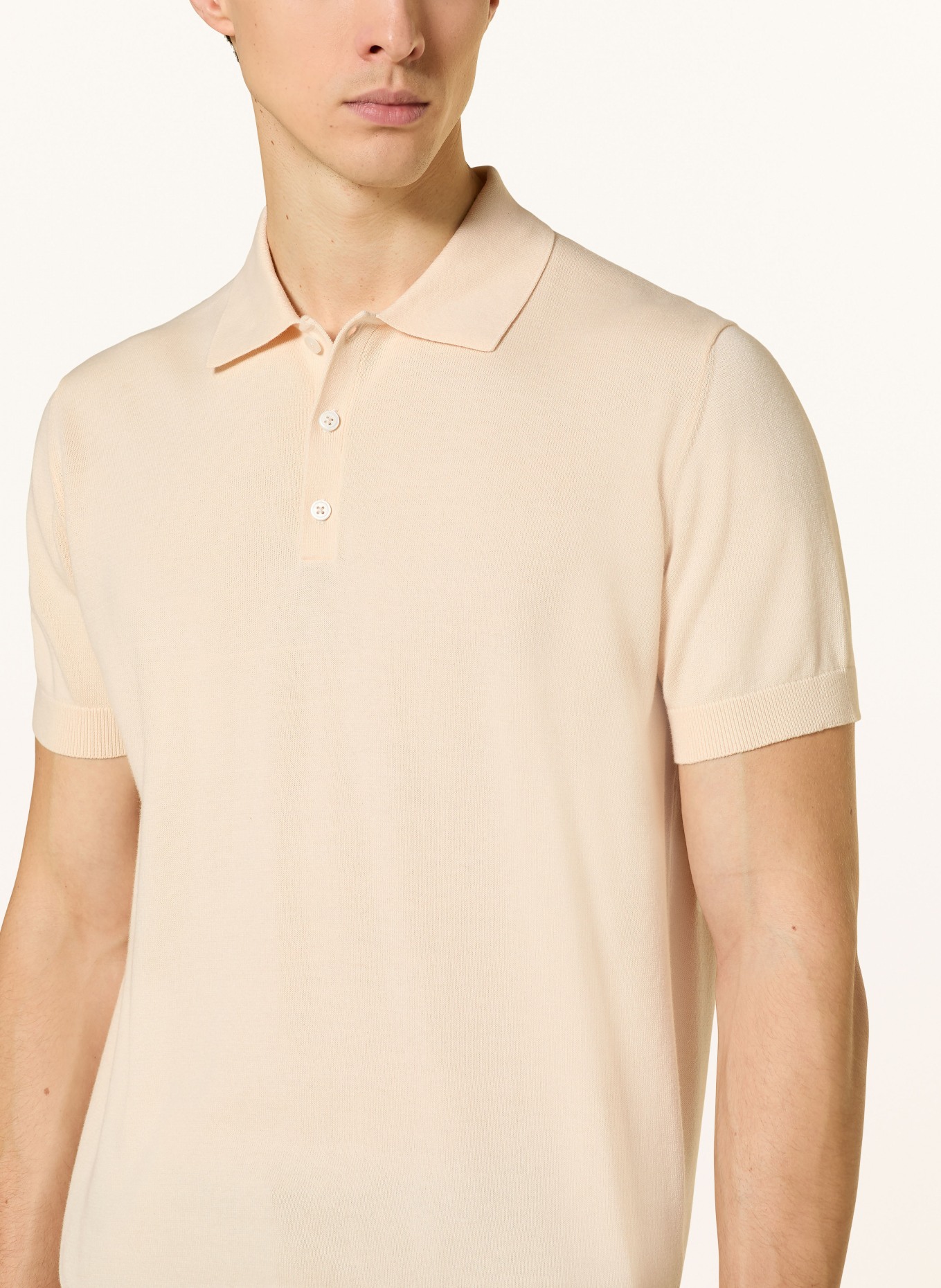 STROKESMAN'S Strick-Poloshirt: HELLORANGE