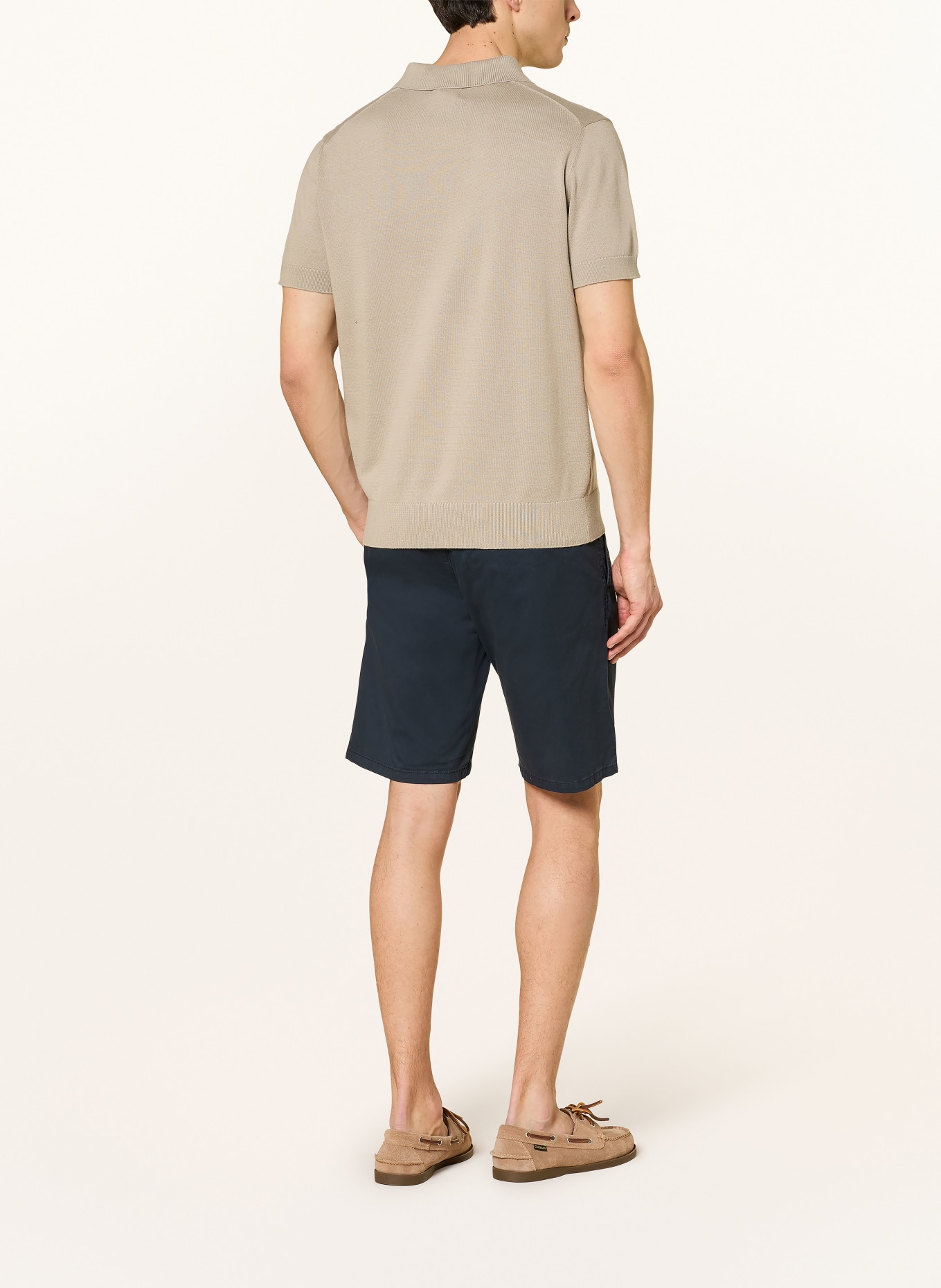 STROKESMAN'S Strick-Poloshirt: KHAKI