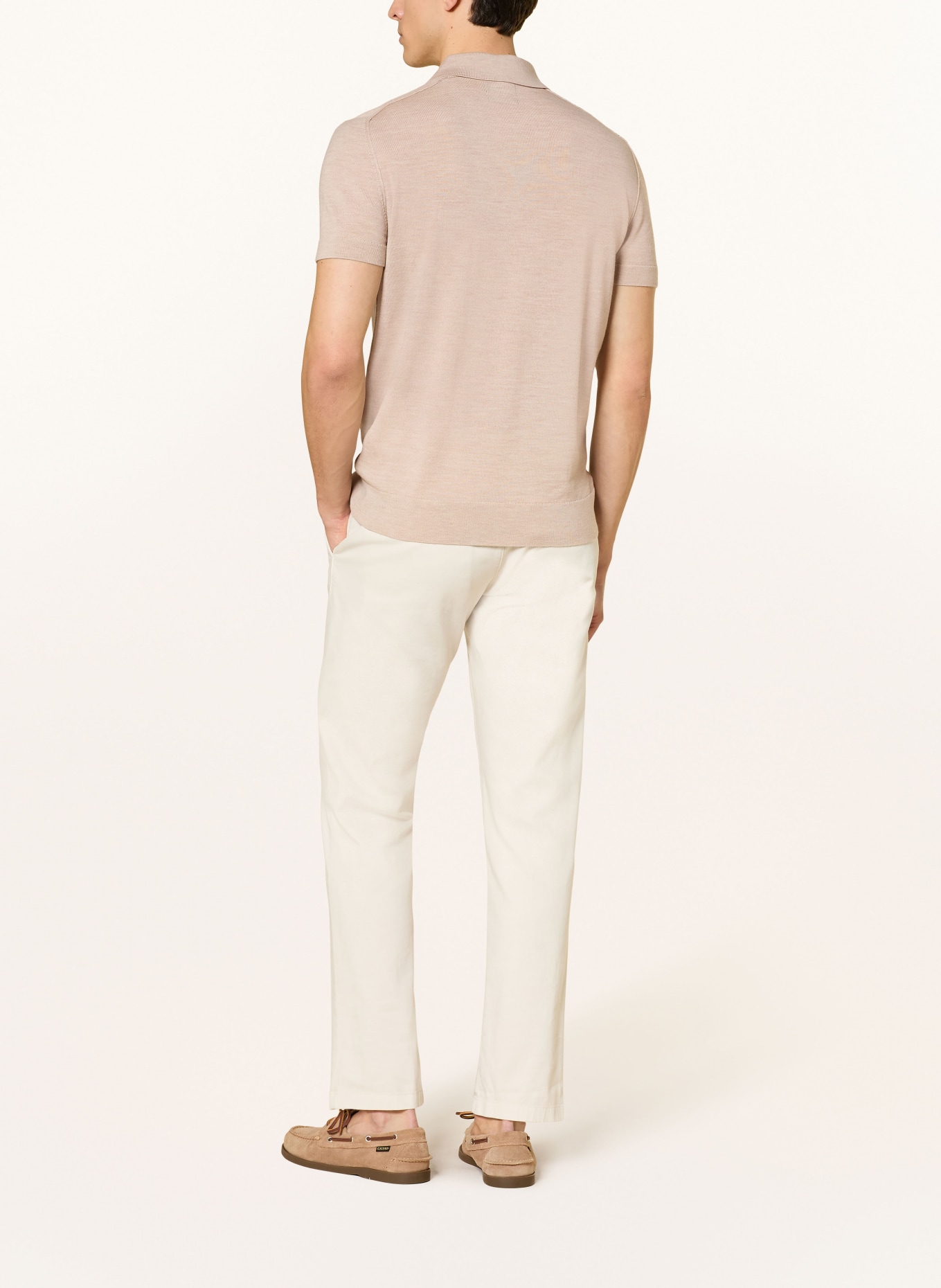 STROKESMAN'S Strick-Poloshirt: BEIGE