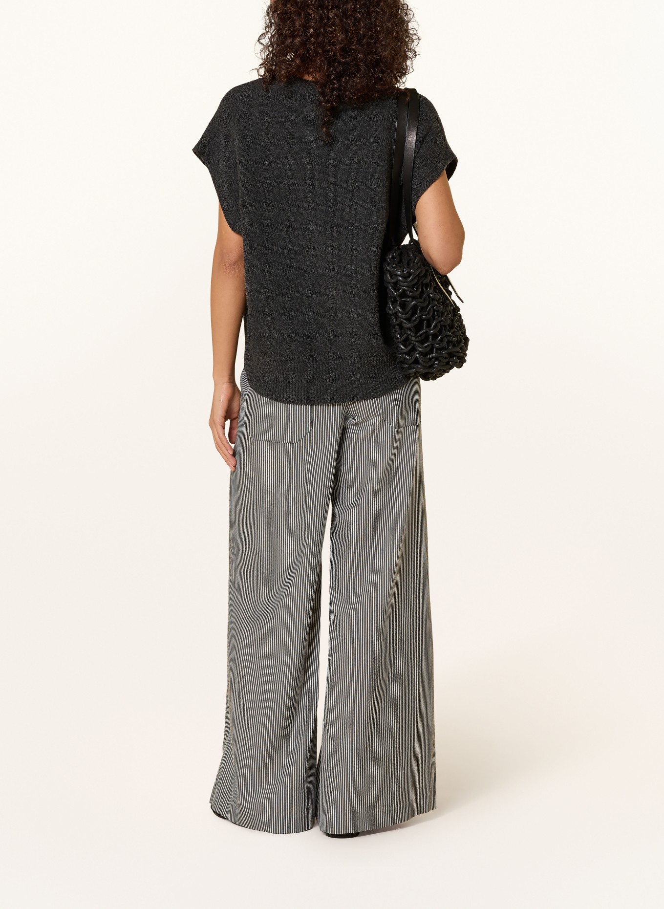 MAC DAYDREAM Marlenehose MALIBU: GRAU / HELLGRAU