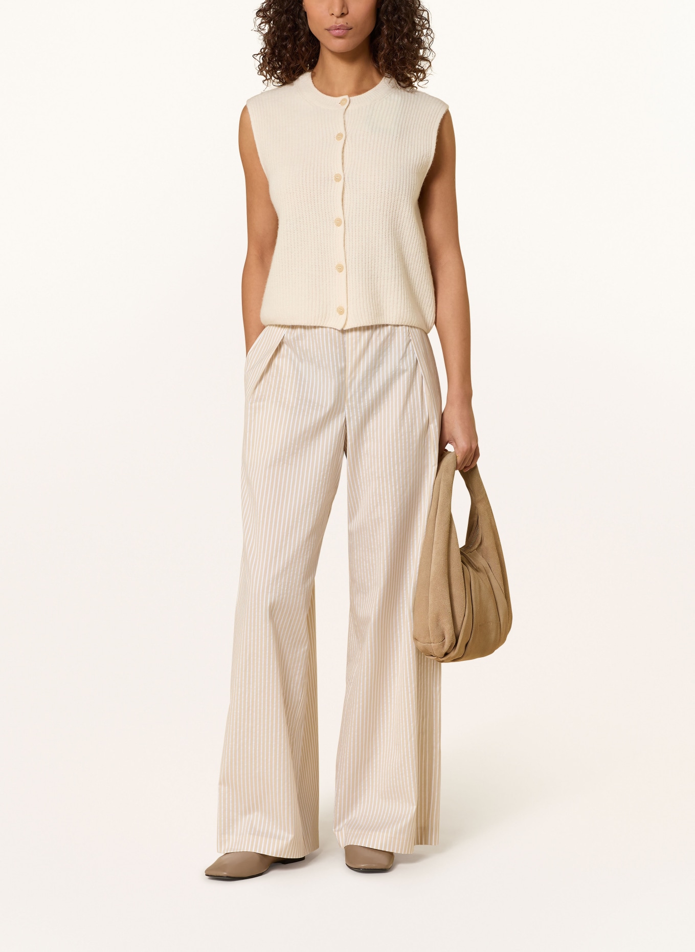 MAC DAYDREAM Marlenehose MALIBU: CAMEL / WEISS