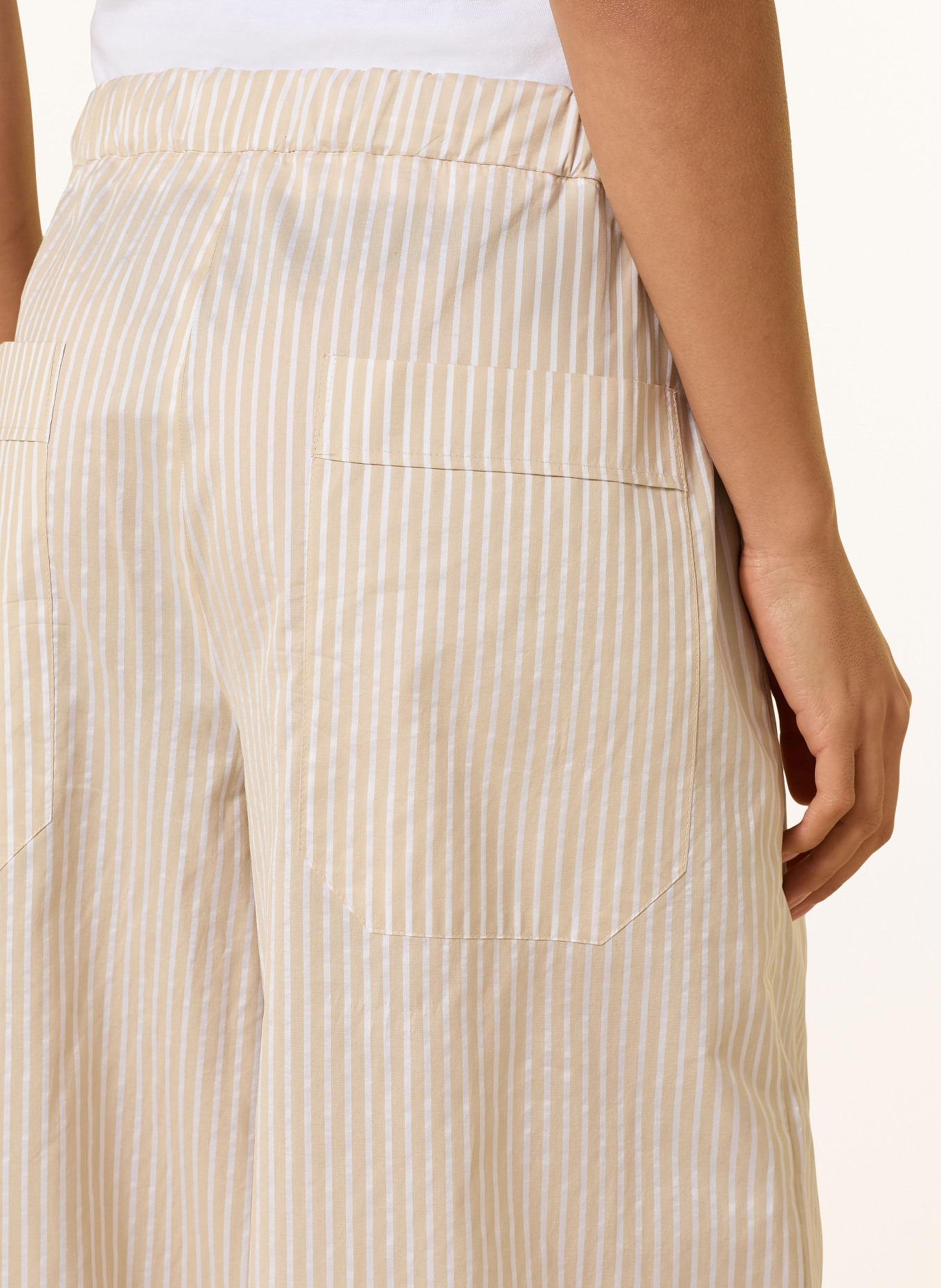 MAC DAYDREAM Marlenehose MALIBU: CAMEL / WEISS